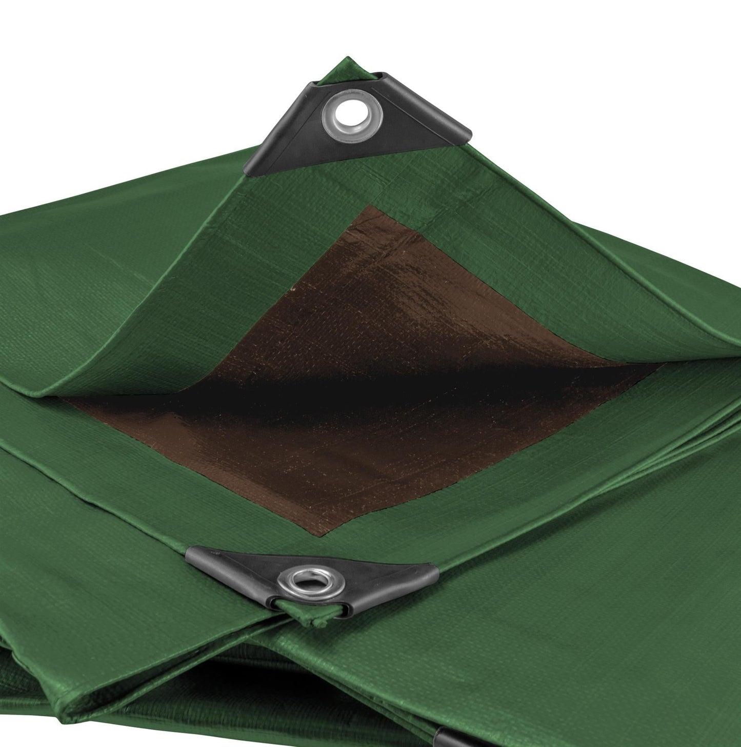Green/Brown L-Grade Tarpaulin 8m x 10m