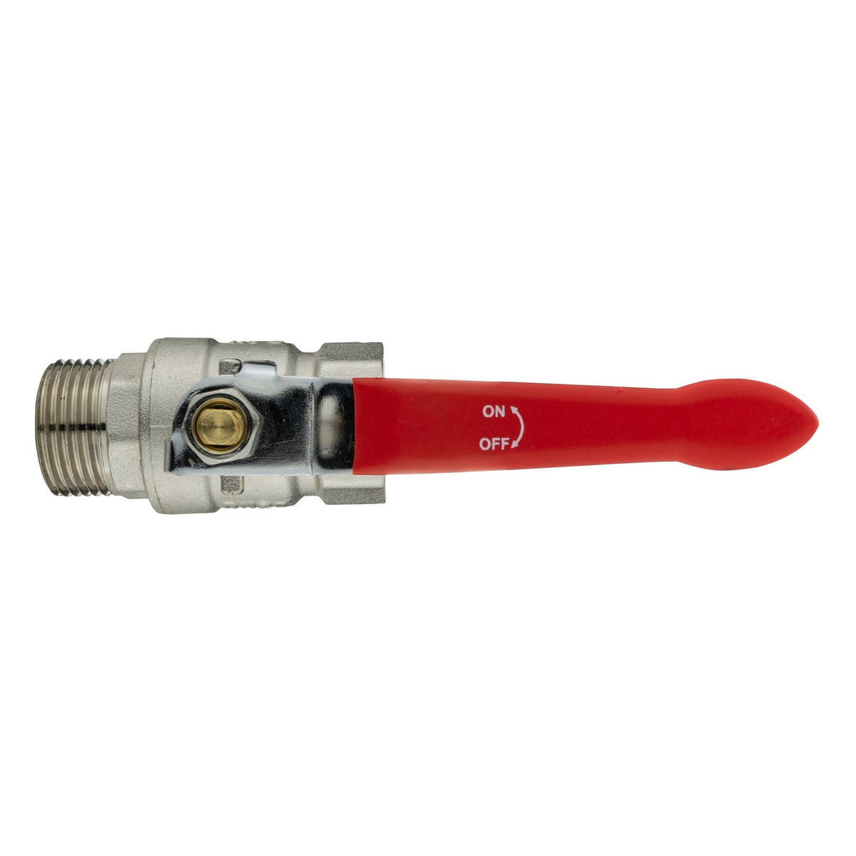 3/4" BSP Brass Nickel-Plated Lever Valve with Brass Spring Check Valve