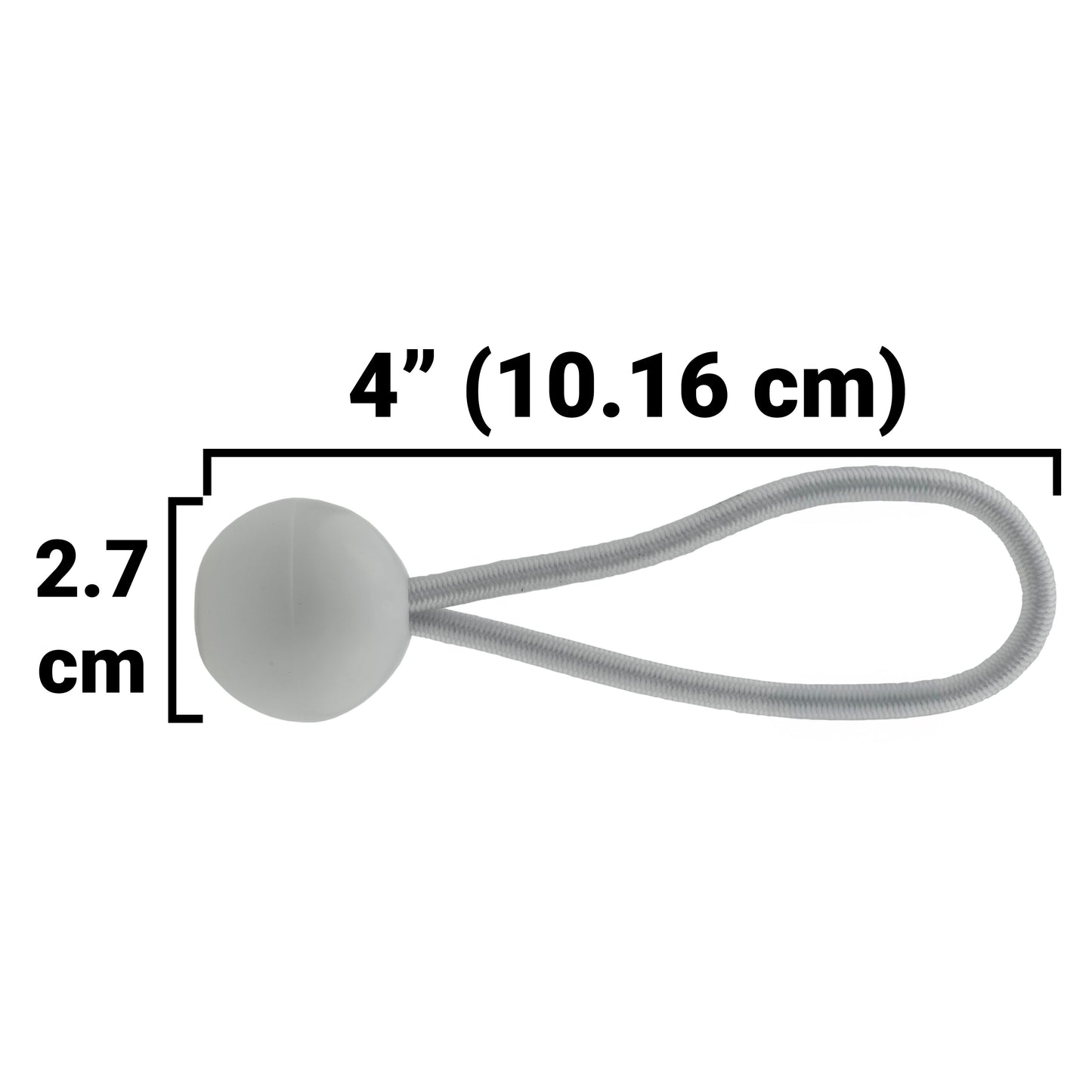 Clear XL-Grade Tarpaulin with 20 x 4" Bungee Balls (White)