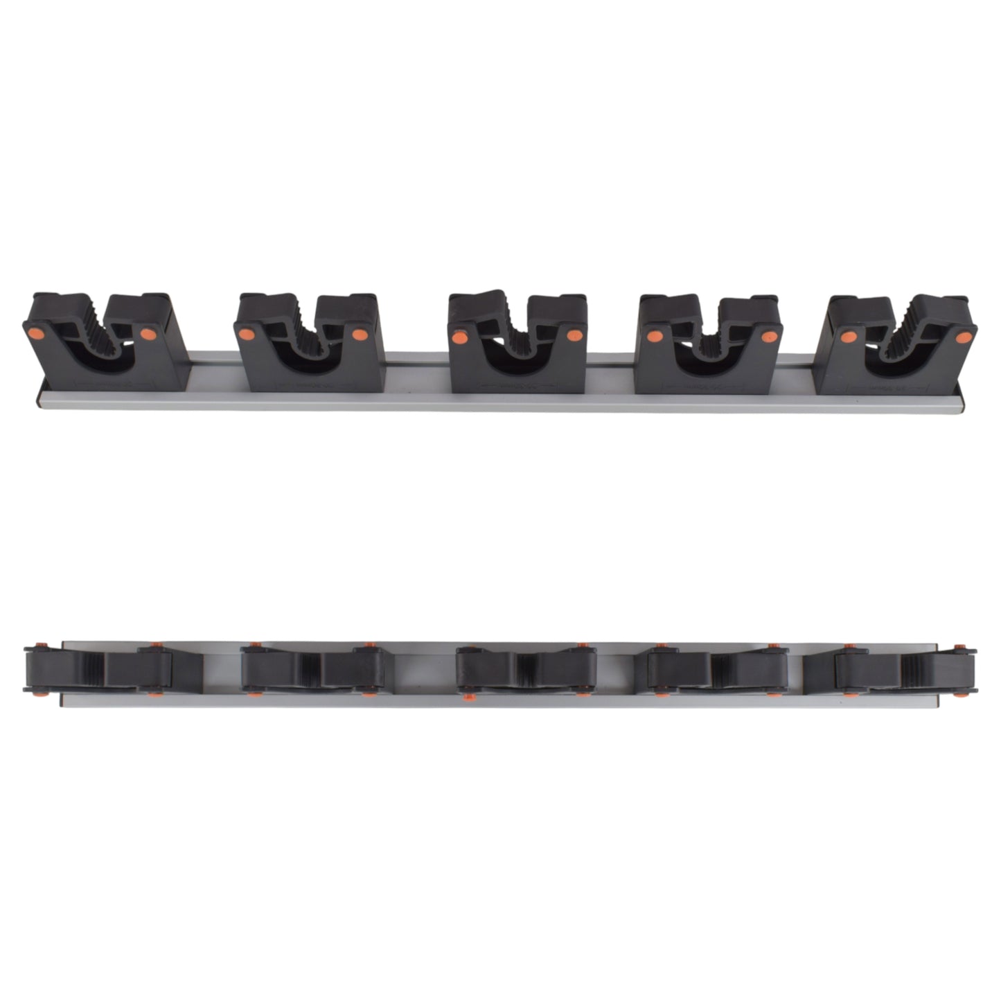 Wall Mount Tool Holder Rail - Gripper Design (5 Handles)