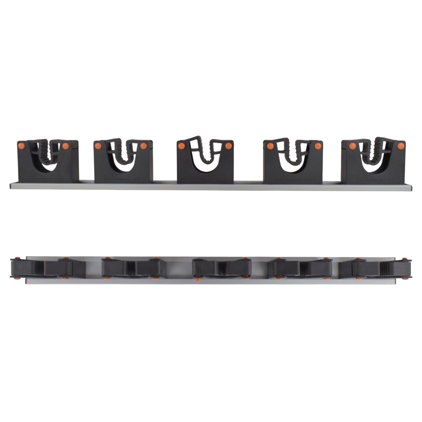 Wall Mount Tool Holder Rail - Gripper Design (5 Handles)