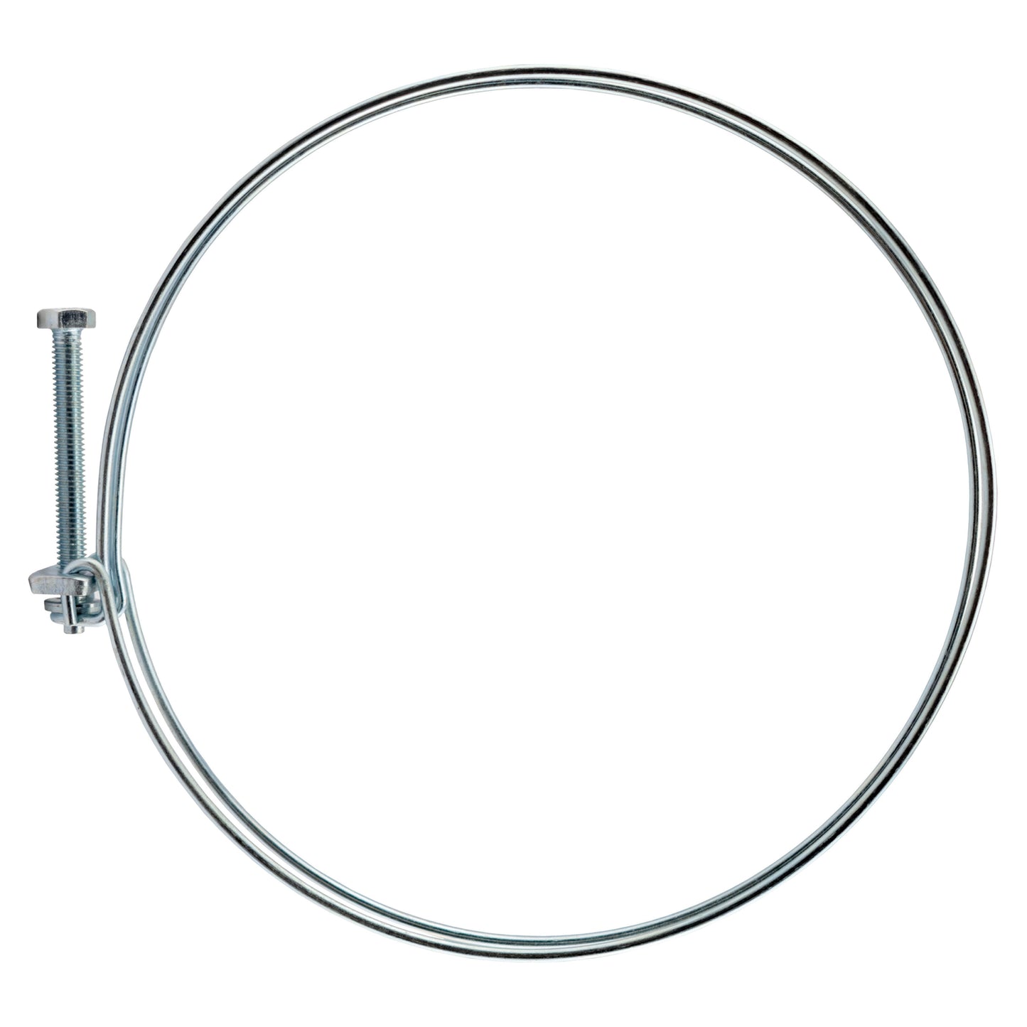 Double Wire Hose Clamp Galvanised 118mm-125mm