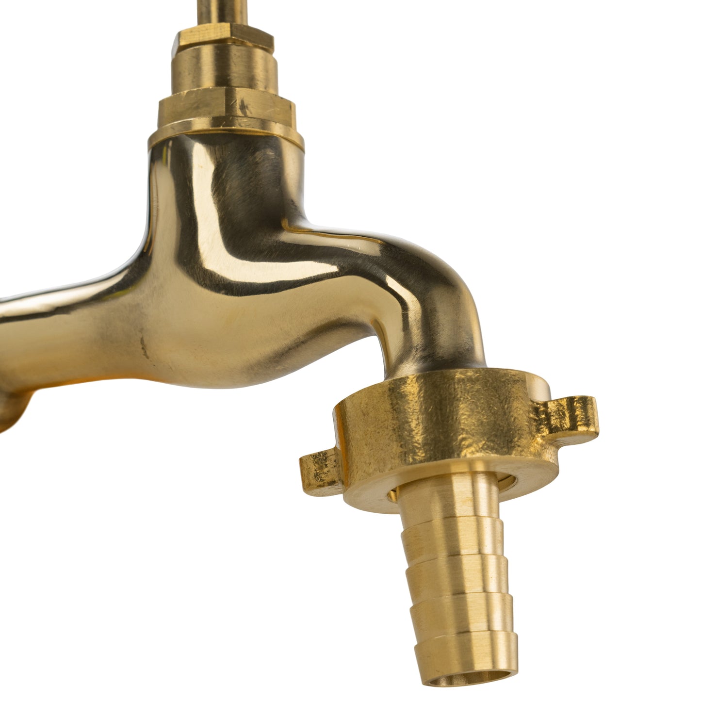 Garden Tap Polished Brass 1/2" BSPM - 13mm Barb
