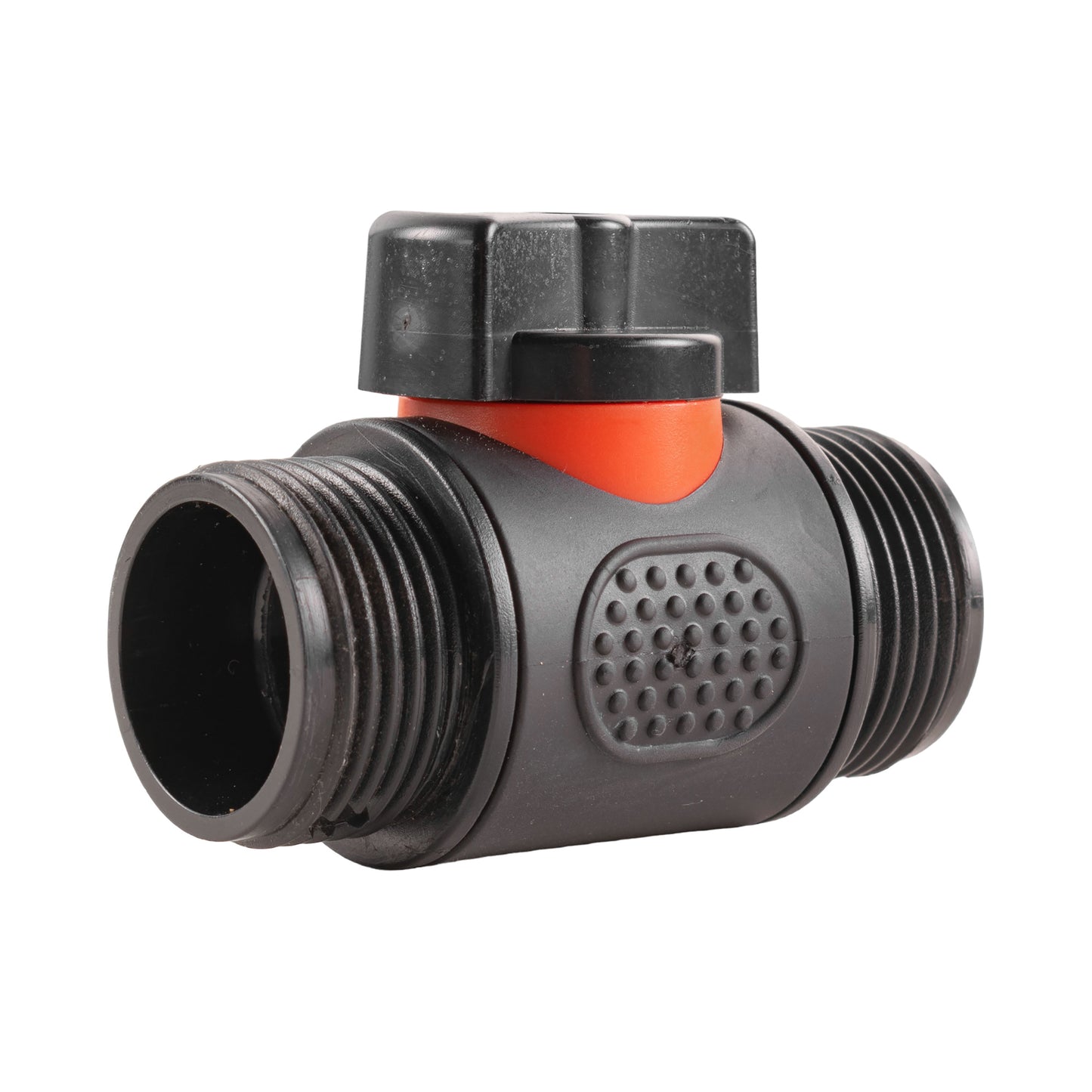 Hose Connector Blue with In-Line BSPM Valve and 20mm Barbed Straight