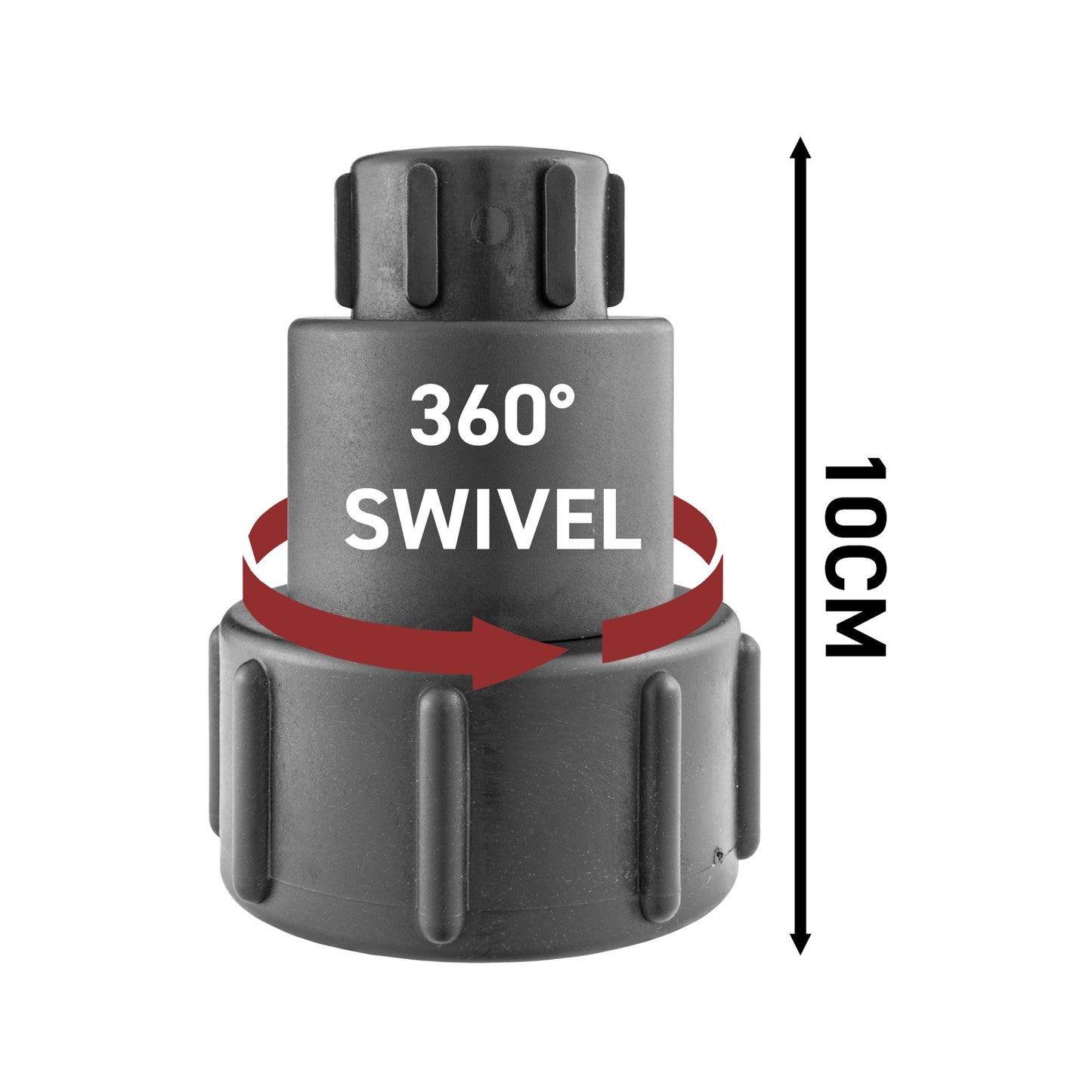 IBC 2" S60X6 - 1/2" BSP Extender Adaptor with Lever Tap with Hose Barb and Side Lock
