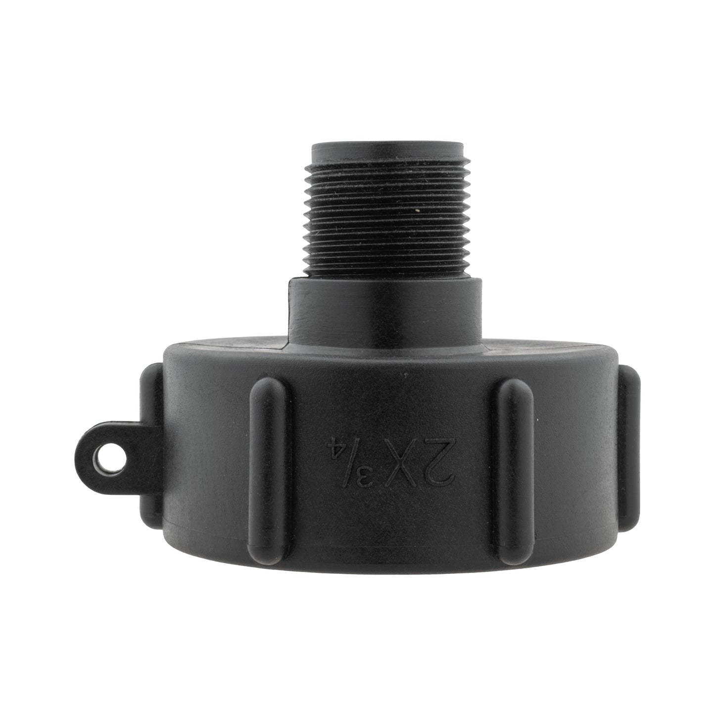 IBC 2” S60X6 Cap with BSPF Thread-Quick Connect Male Valve and Hose Connector 16mm Barb