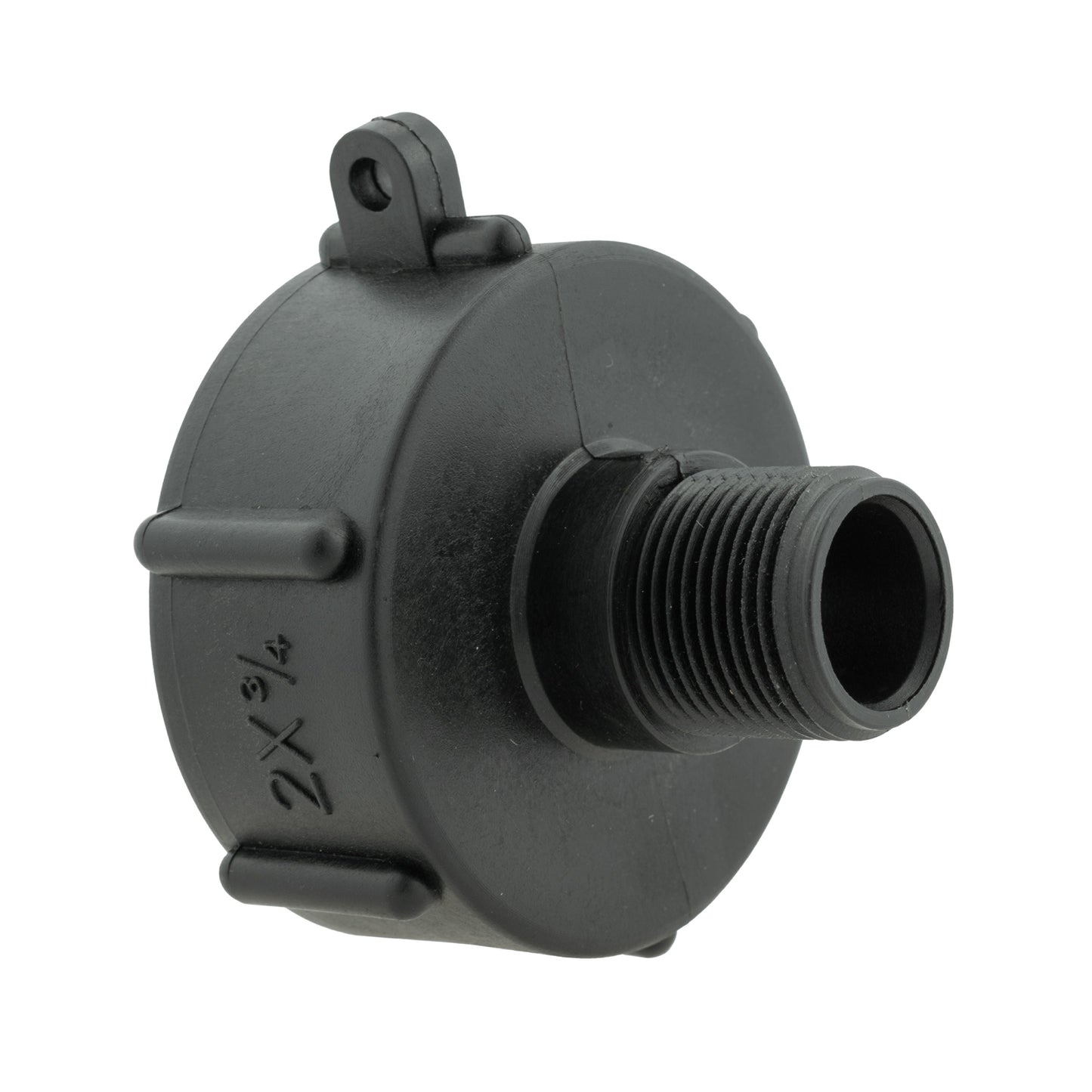 IBC 2” S60X6 Cap with BSPF Thread-Quick Connect Male Valve and Hose Connector 16mm Barb