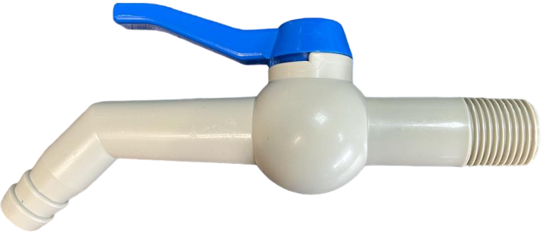 PP TAP 45 DEGREE WITH 1/2"BSPM INLET 170mm