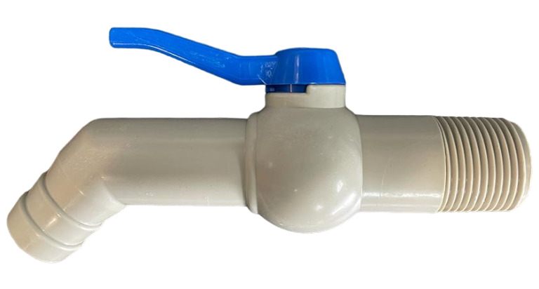 PP TAP 45 DEGREE WITH 1"BSPM INLET 170mm