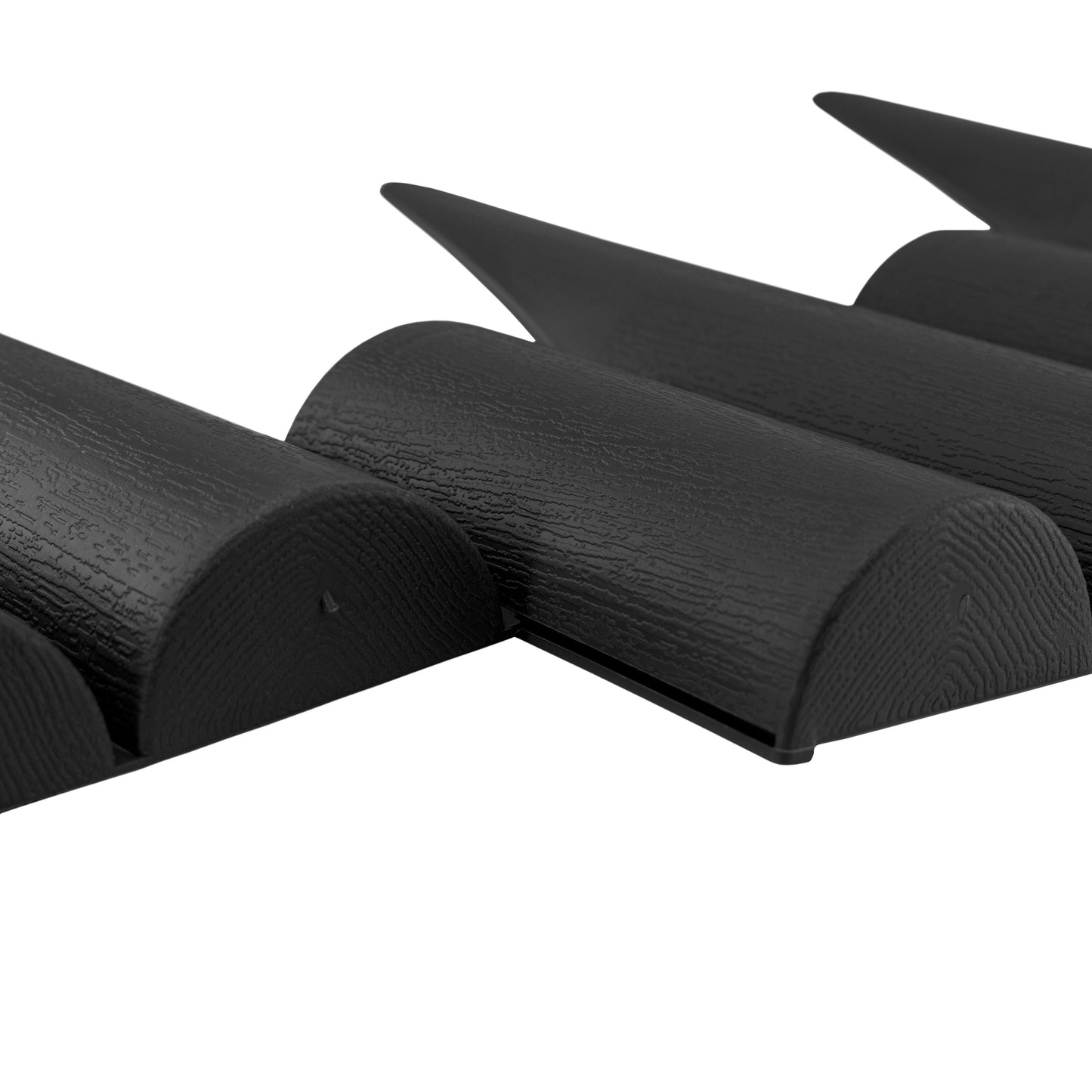 Lawn Edging, Plastic Palisade Wood Effect, 2.5m Box, Black