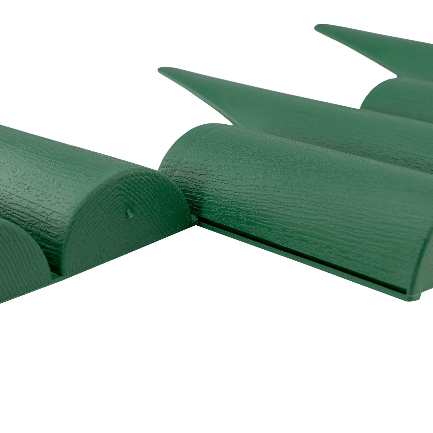 Lawn Edging, Plastic Palisade Wood Effect, 2.5m Box, Green