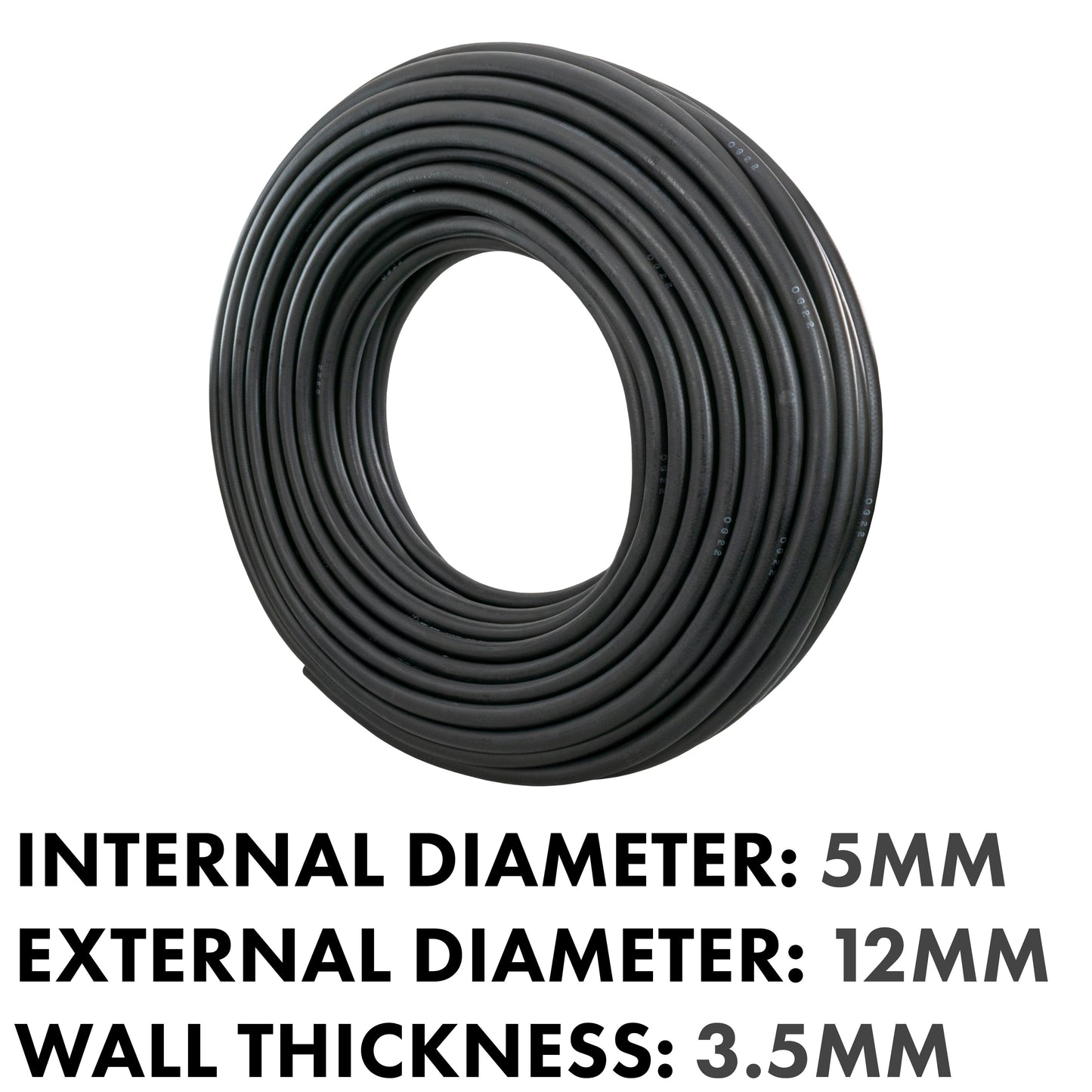 Rubber 5mm Braided Fuel, Oil Hose SAE J30 R6