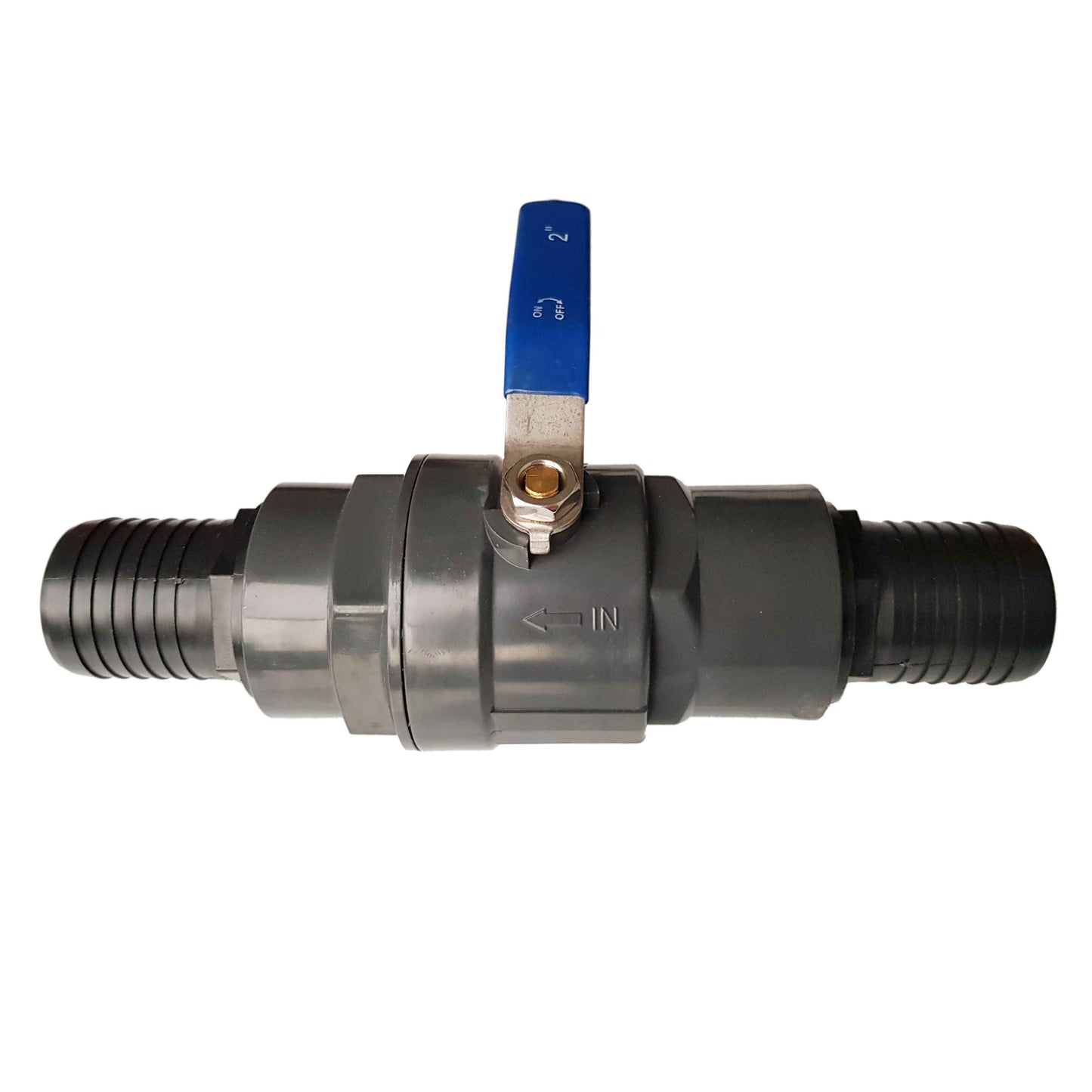 PP Female Stopcock with Stainless Steel Ball Valve Barb Ends