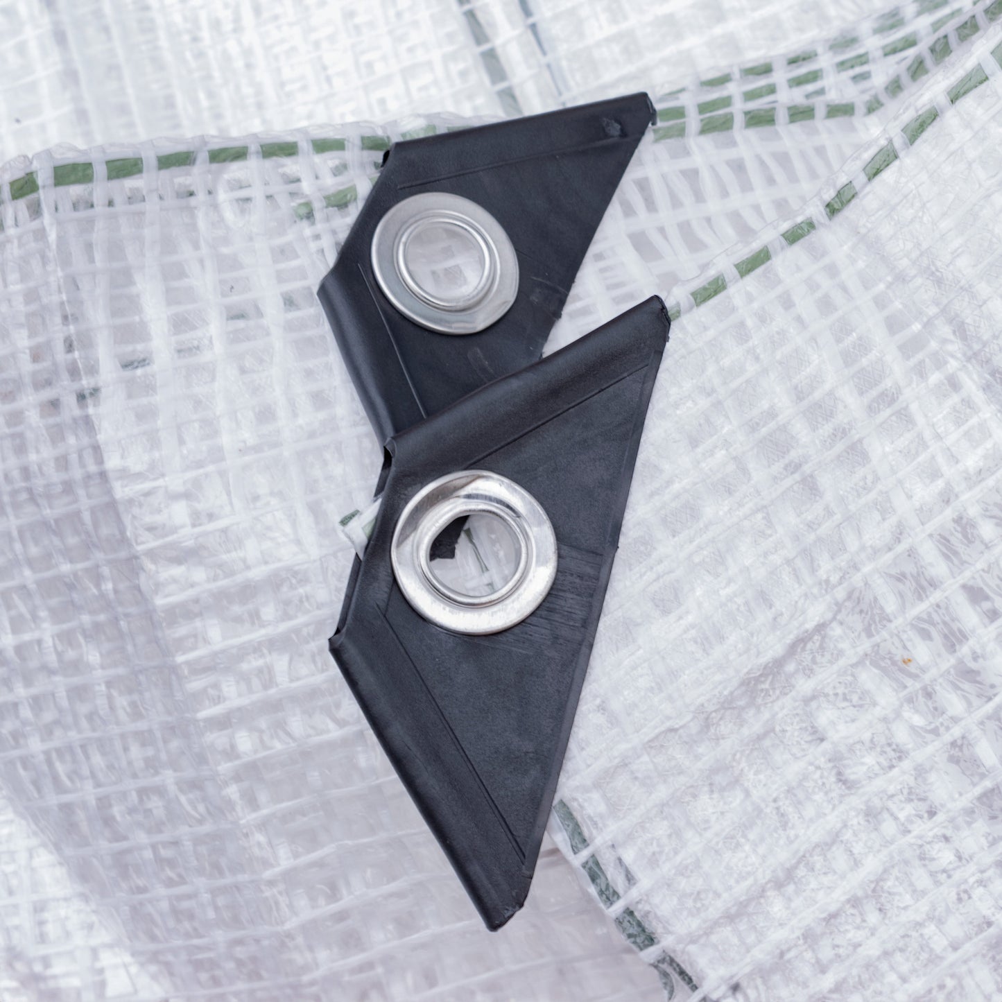 Clear M-Grade Tarpaulin with 10 x 6" Bungee Balls (Black)