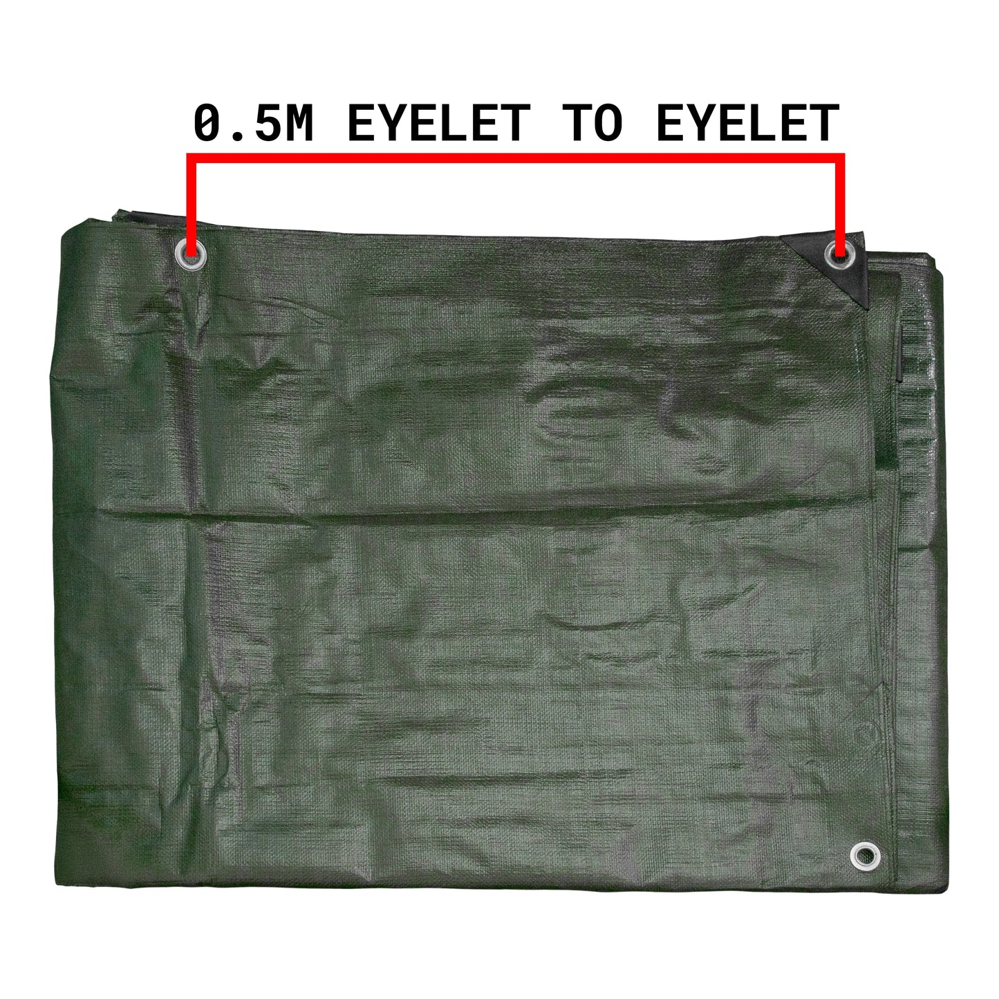 Green/Brown L-Grade Tarpaulin 5m x 8m