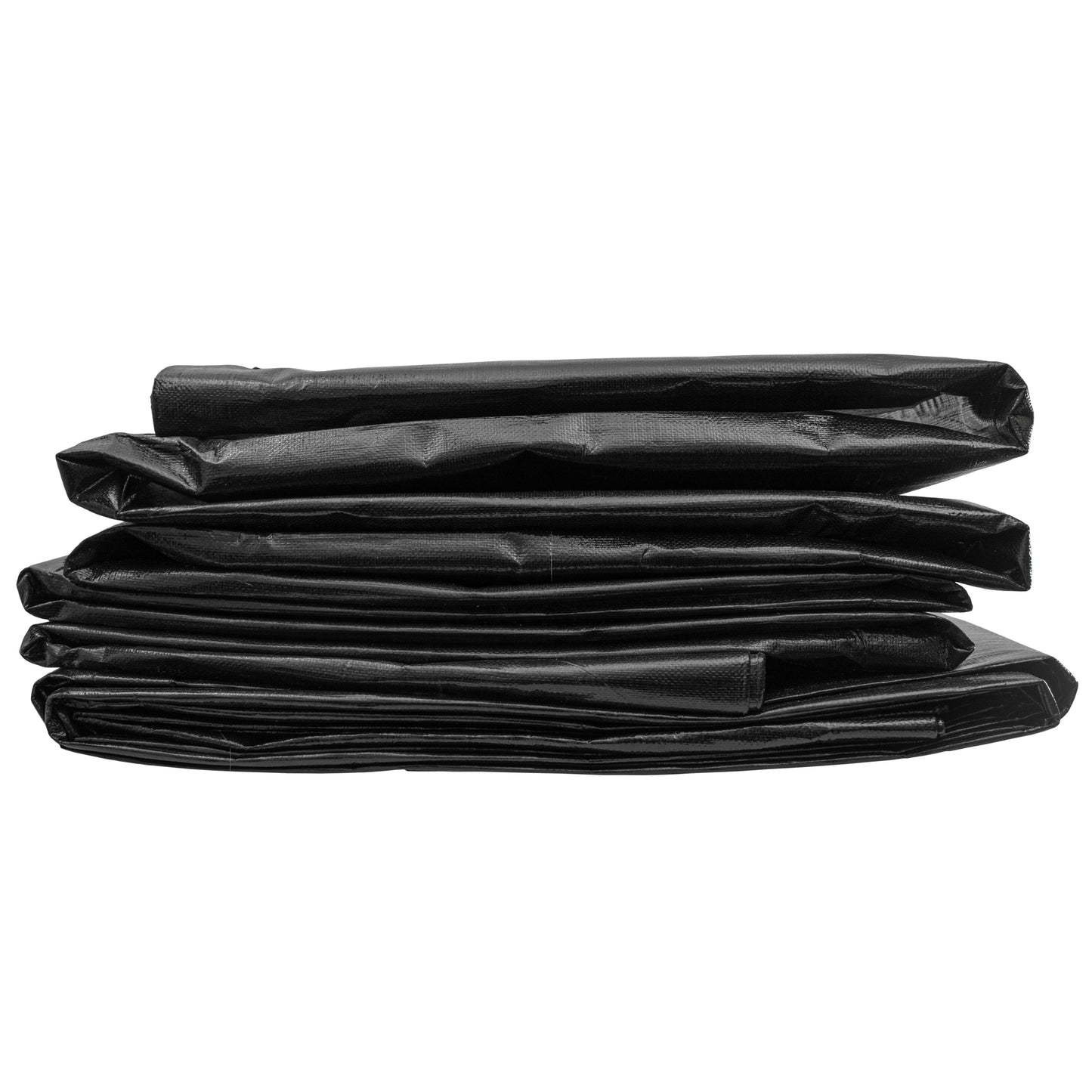 Black/Silver L-Grade Tarpaulin with 10 x 6" Bungee Balls (Black) and 10 x Screw Type Tarp Clips