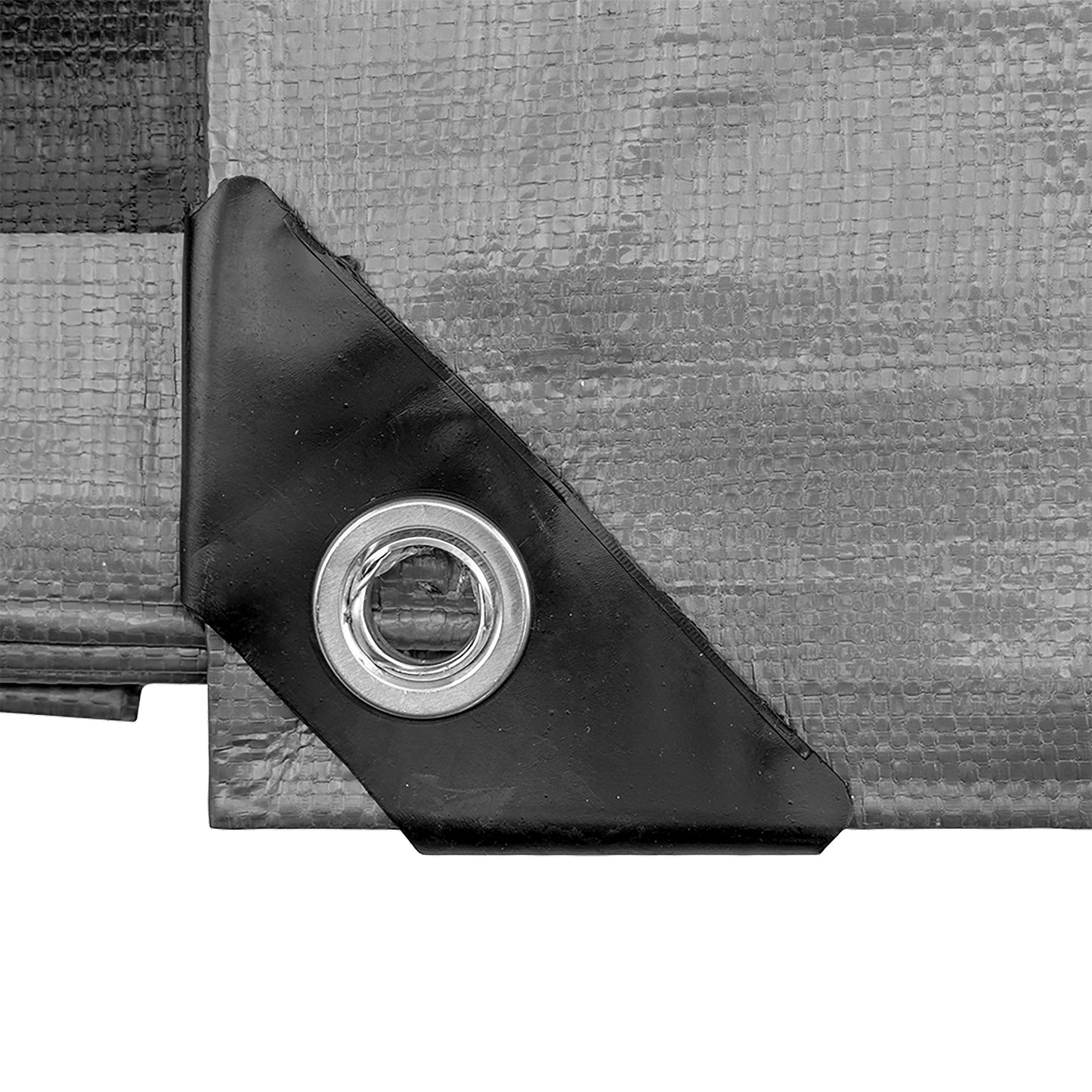 Silver XL-Grade Tarpaulin with Bungee Balls (Black)