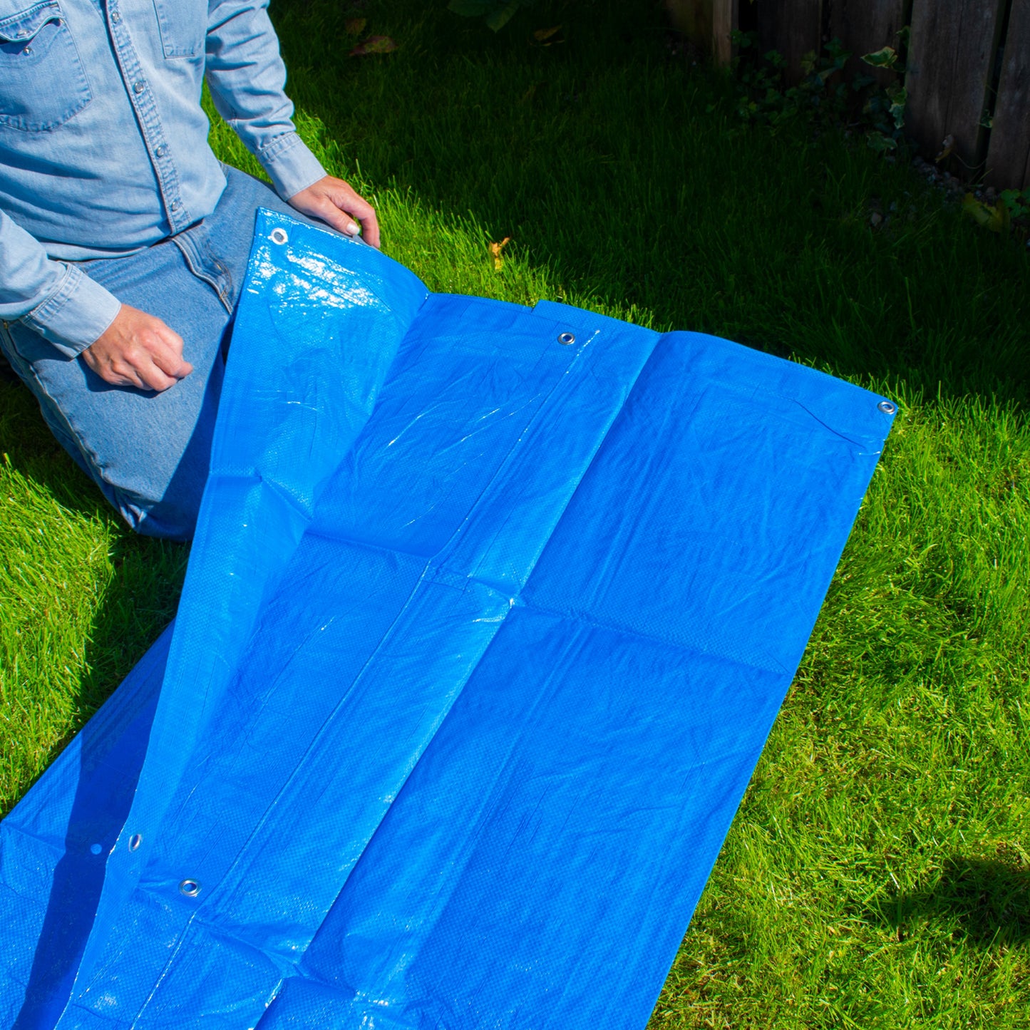Blue S-Grade Tarpaulin 1m x 1m