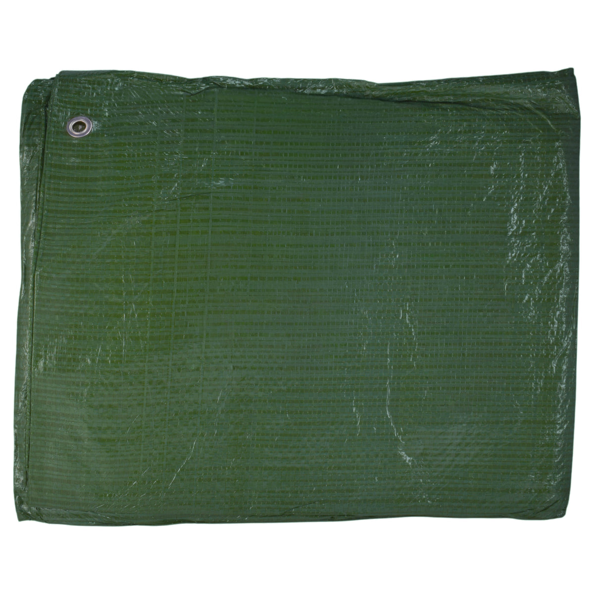 Tarpaulin 50GSM Green with 10 x Clip-On Eyelets Black