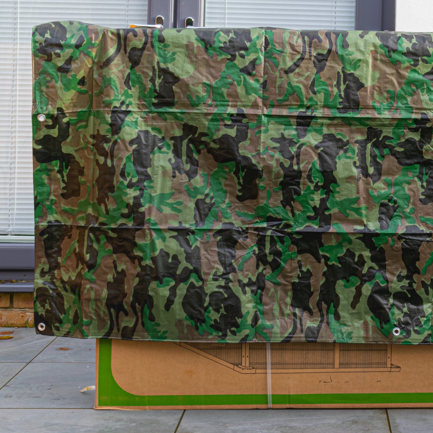 Camouflage M-Grade Tarpaulin 1.5m x 3m BRADAS