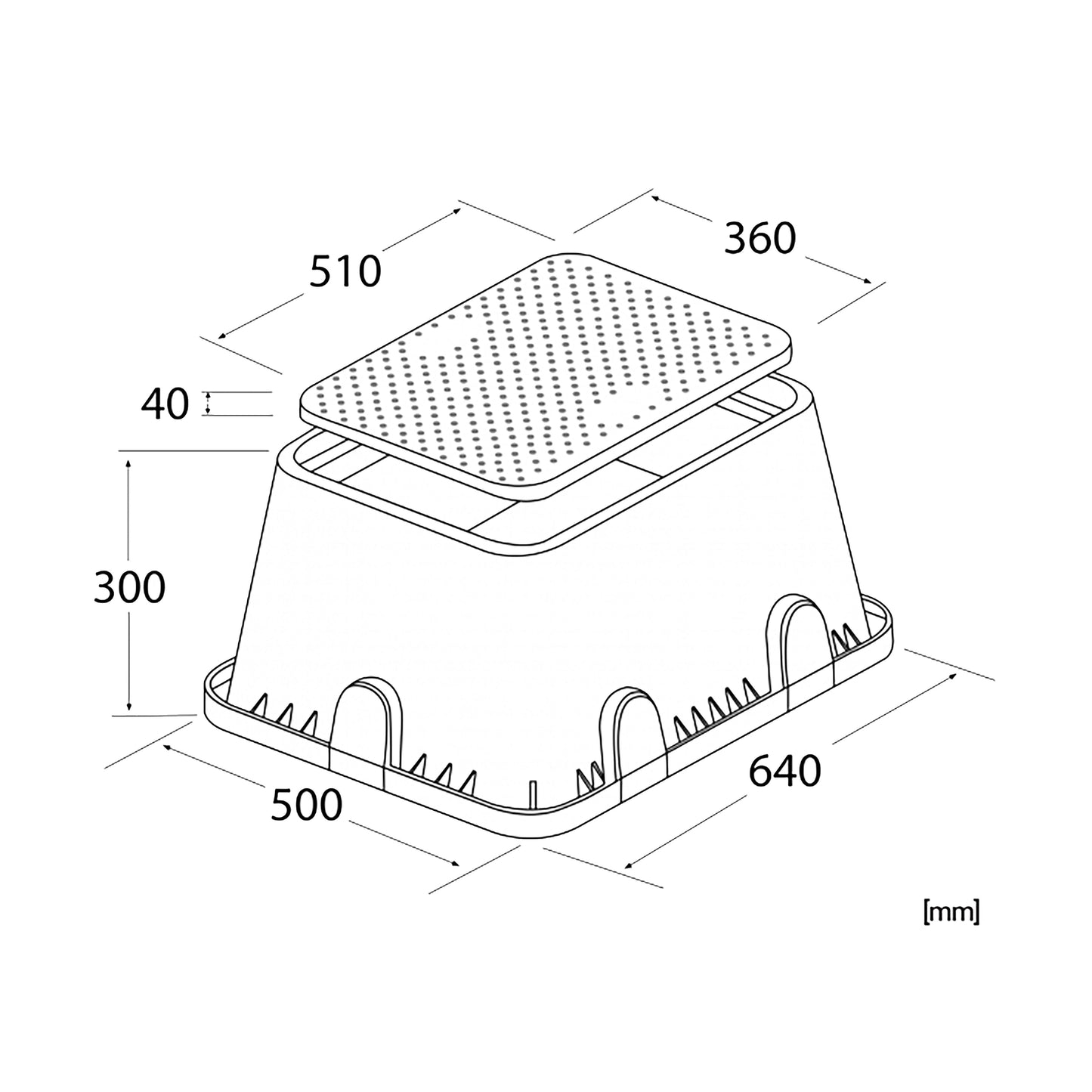Jumbo Valve Box, 64x50cm
