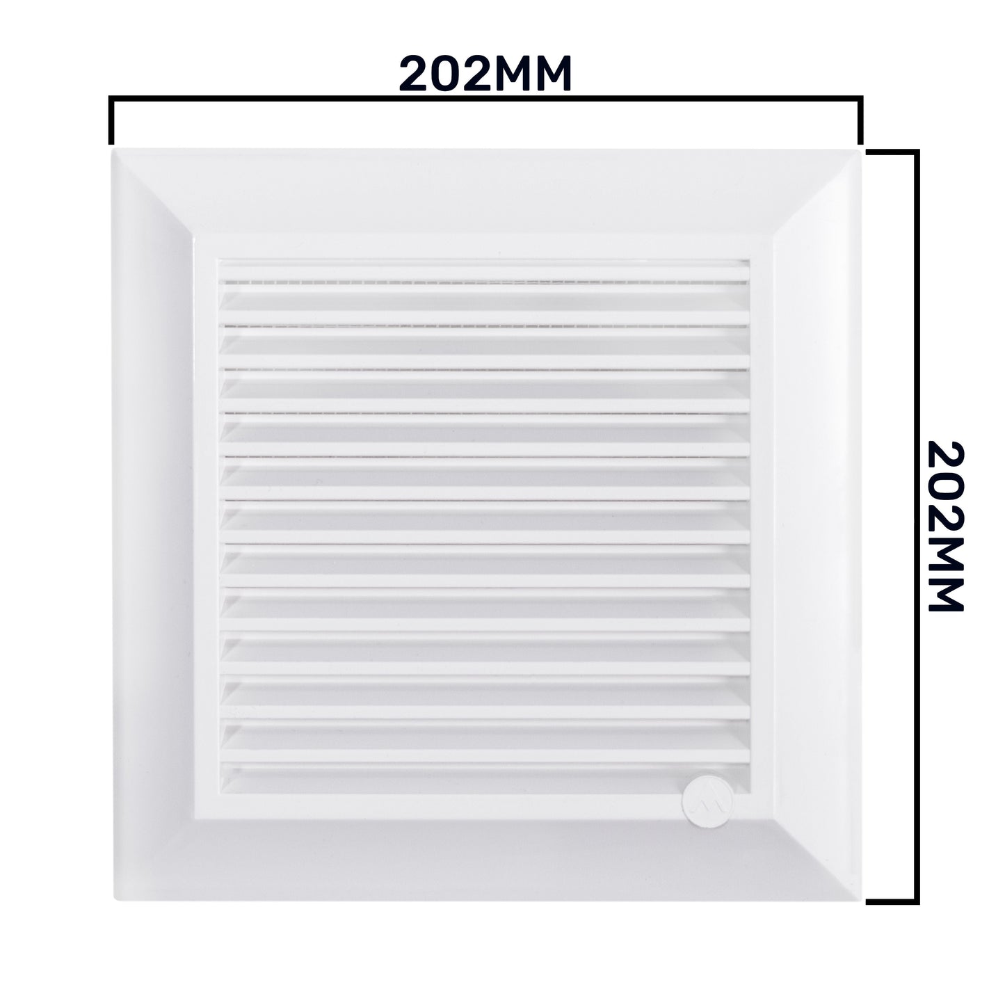 Louvre Vent White Duo Smart 165 With Fly Mesh