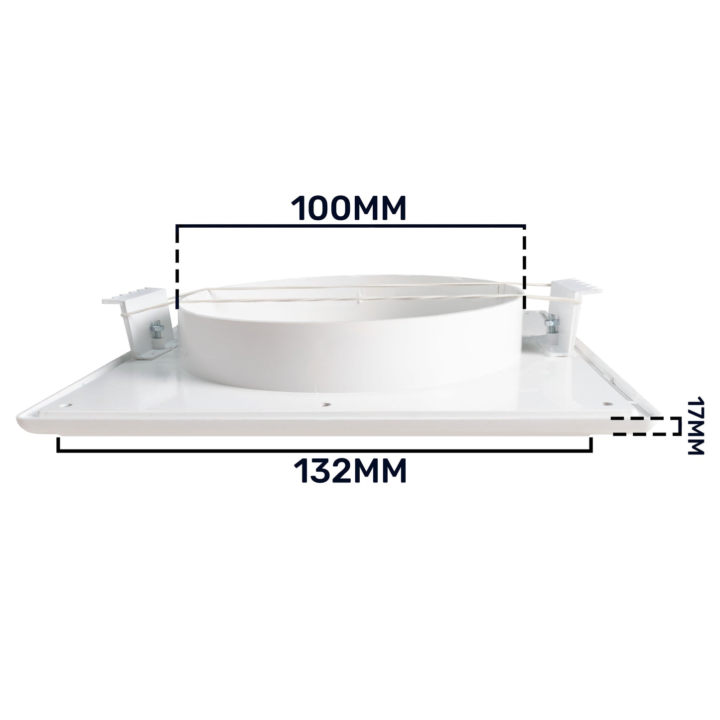 Louvre Vent White Duo Smart 135 fi 100mm With Fly Mesh