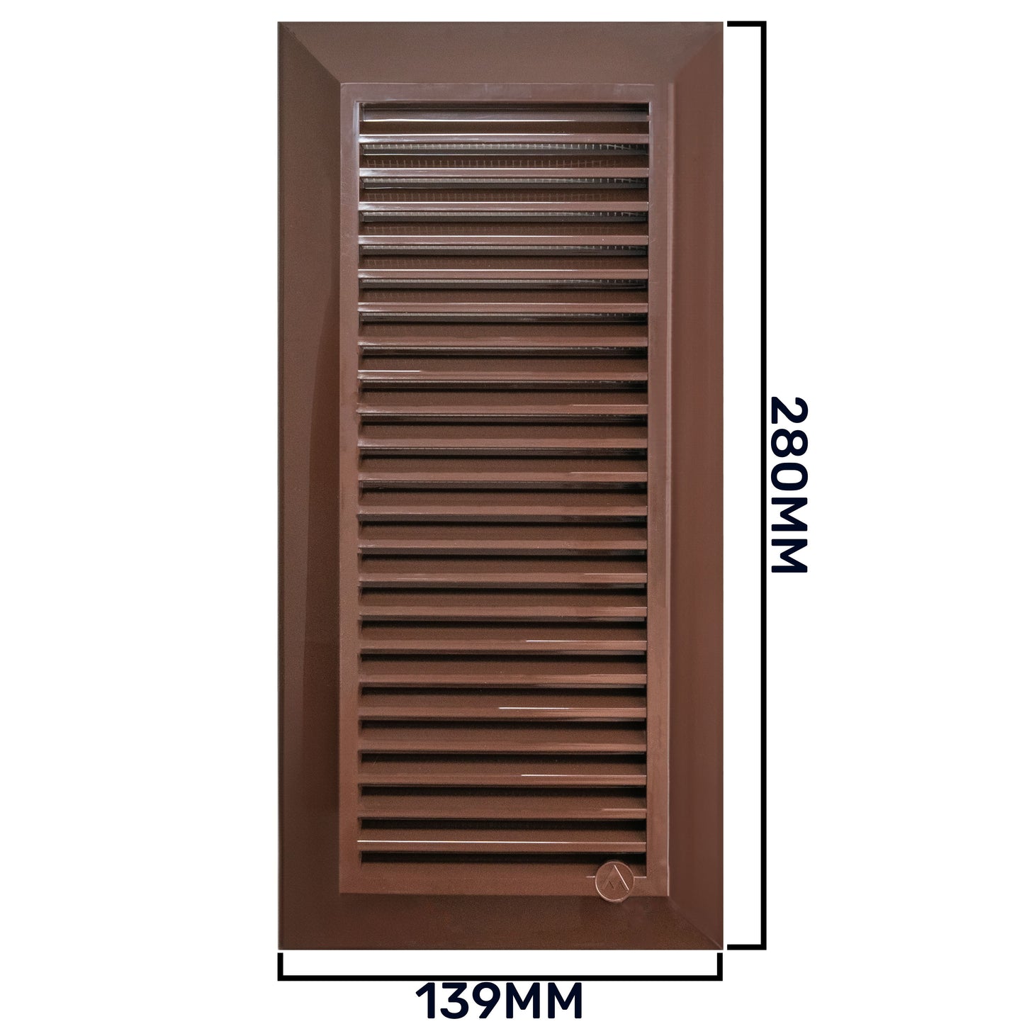 Louvre Vent Duo Smart 90/240 Brown 90mm x 240mm With Fly Mesh