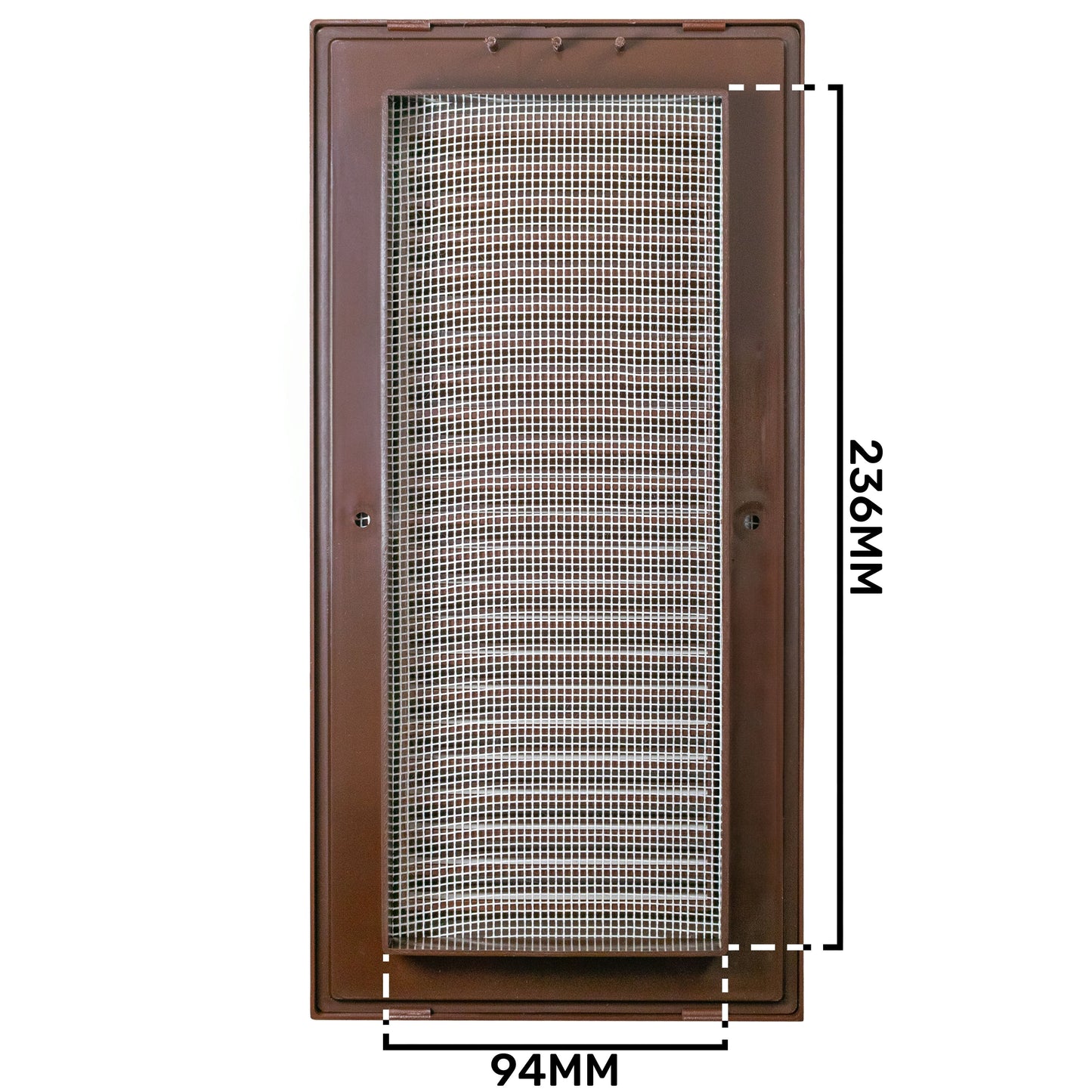 Louvre Vent Duo Smart 90/240 Brown 90mm x 240mm With Fly Mesh