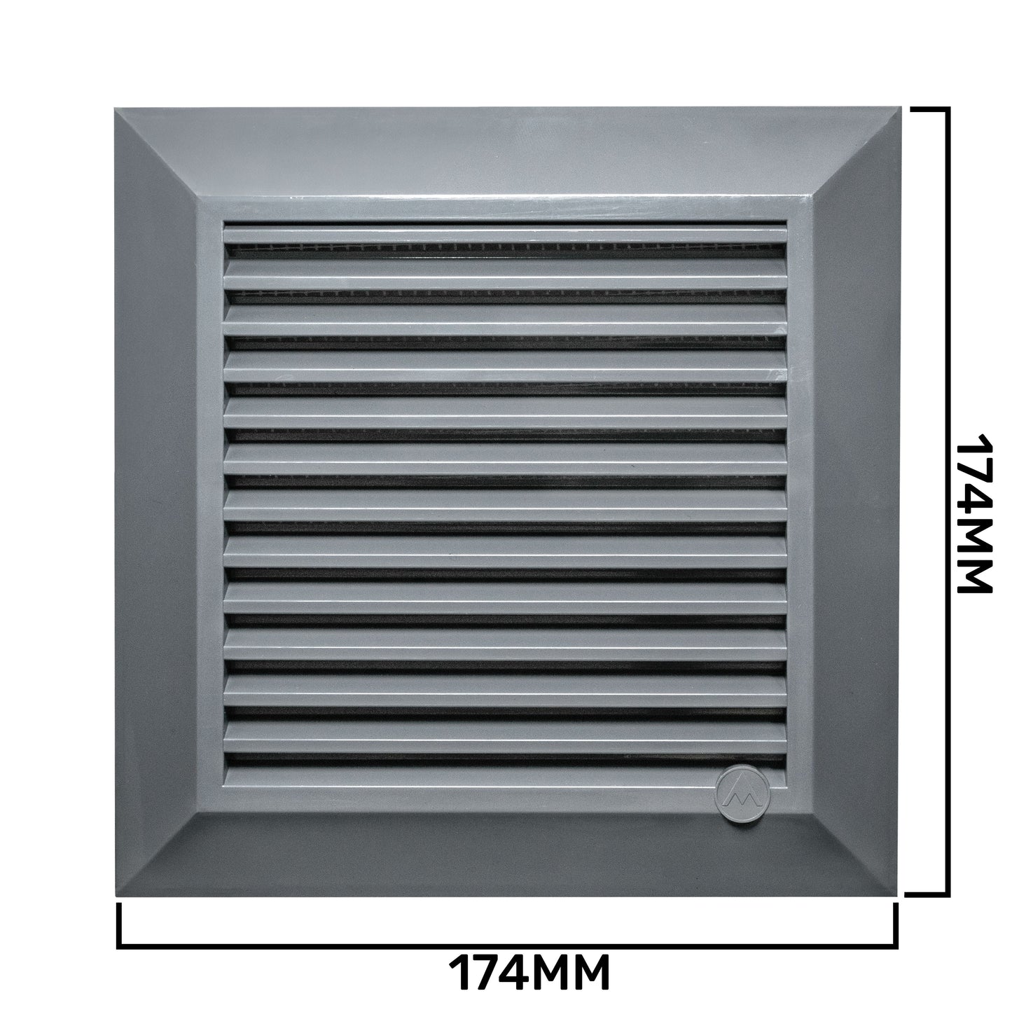 Louvre Vent Graphite Duo Smart 135G 135mm With Fly Mesh