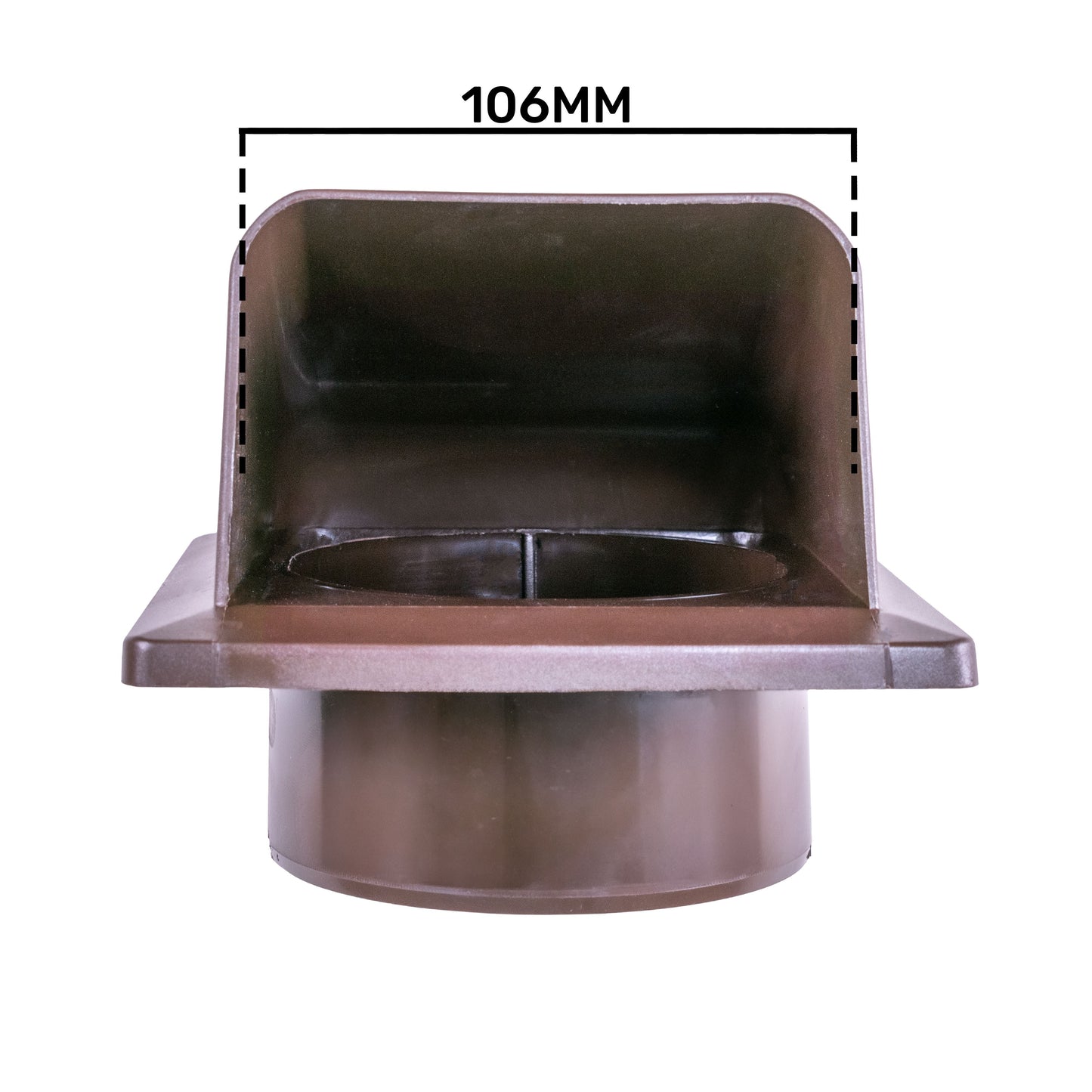 External Brown Louvre Vent KRD/100B fi100mm