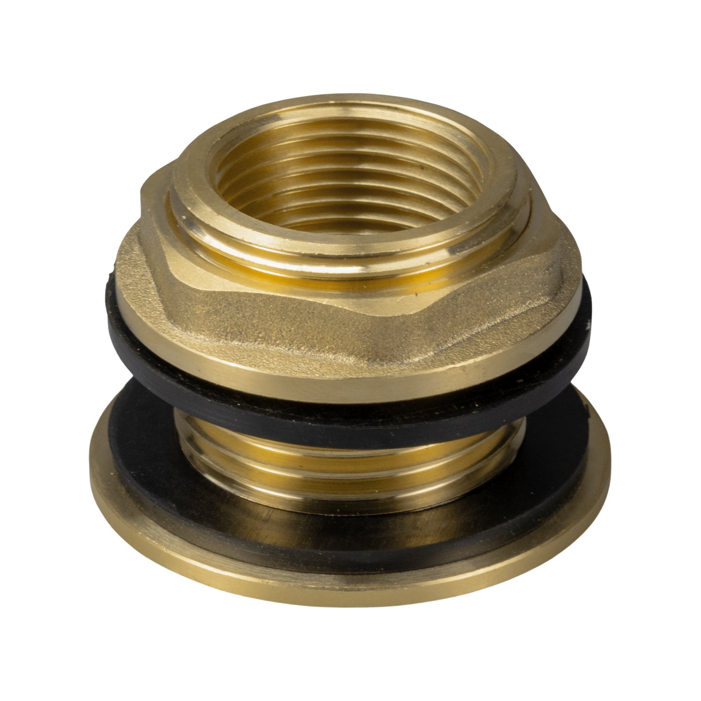 Water Butt Brass Kit 3/4" with Extended Brass Chrome Tap 1/2" Barb