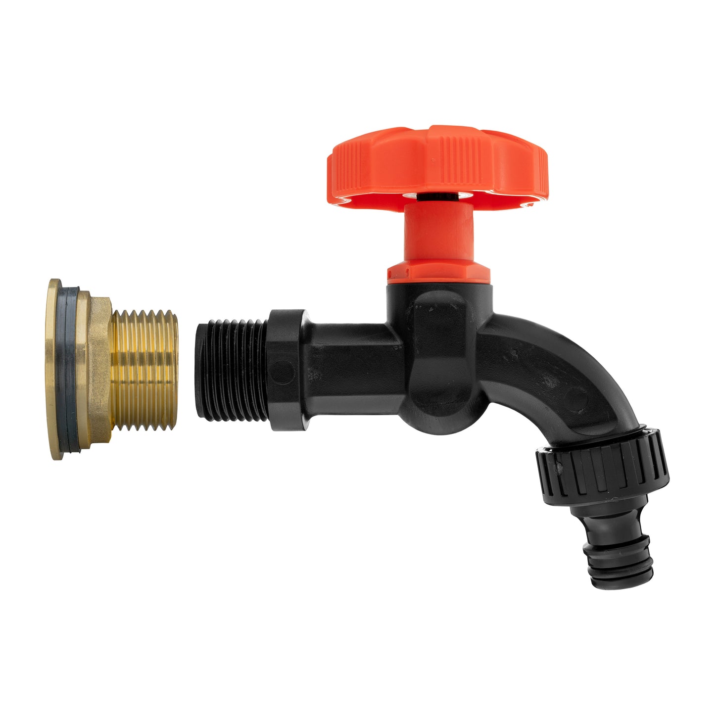 Water Butt Brass Kit 3/4" with Black Dial Tap and Drill Bit