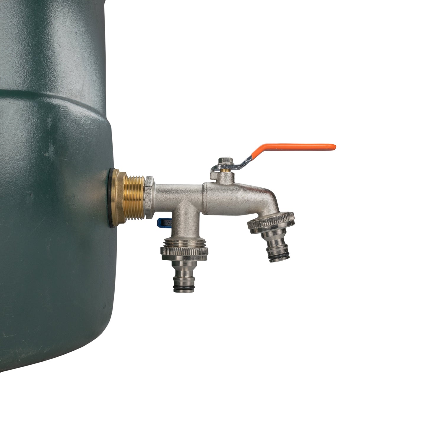 Water Butt Brass Kit 3/4" with Double Quick Connect Tap