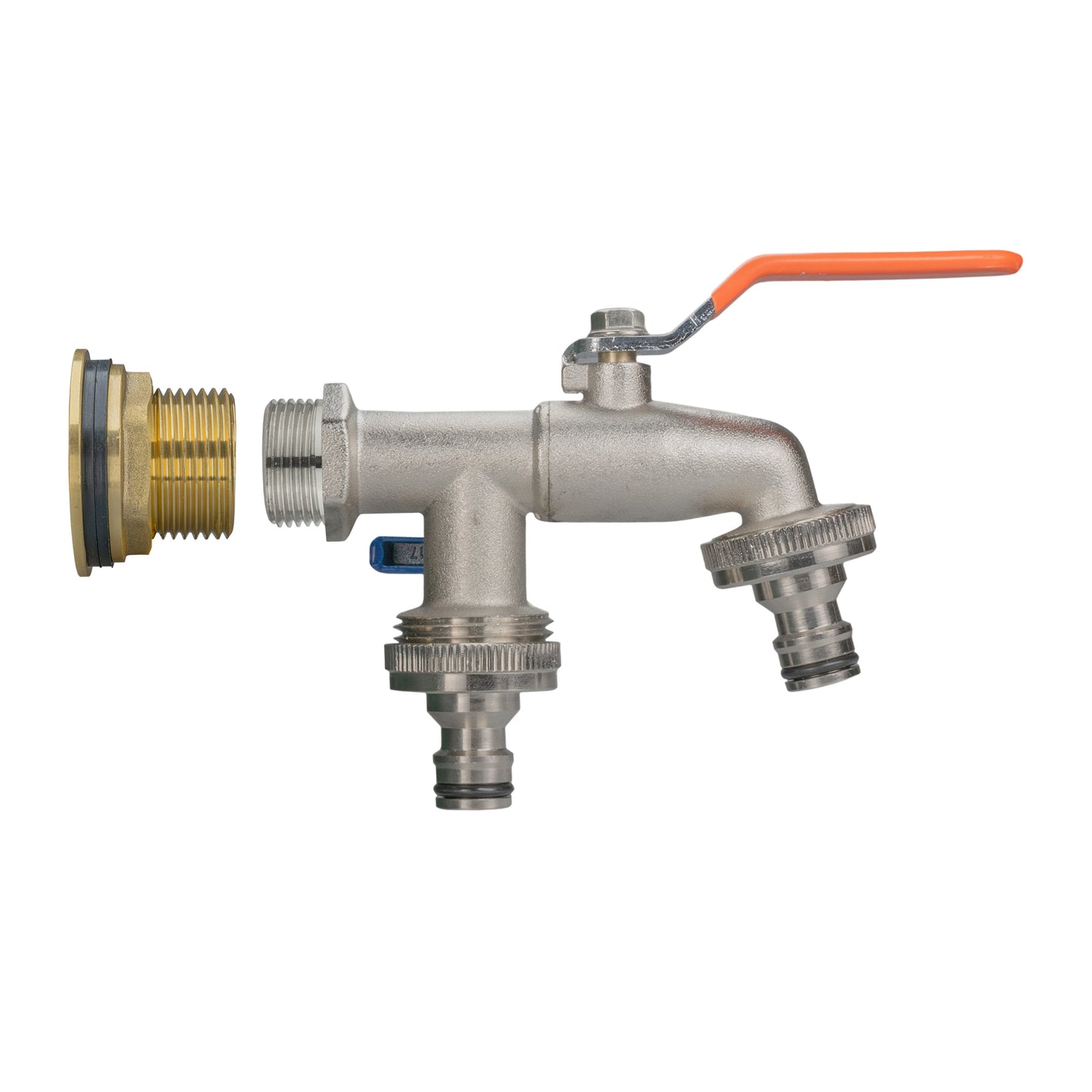 Water Butt Brass Kit 3/4" with Double Quick Connect Tap