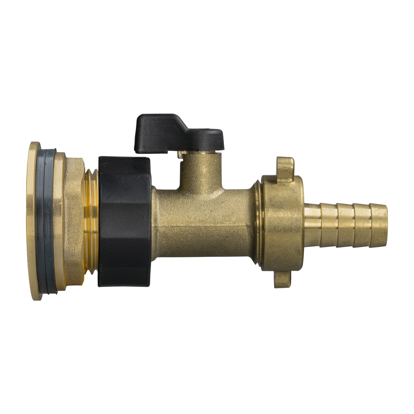Water Butt Brass Kit 3/4" with Brass Valve + 13mm Barb