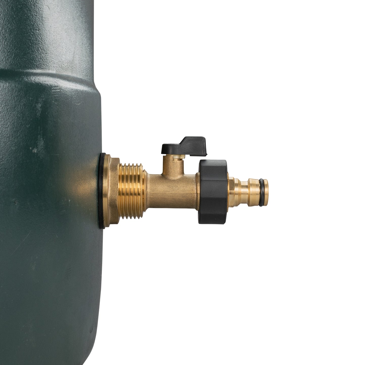 Water Butt Brass Kit 1" with Brass Valve + Quick Connect