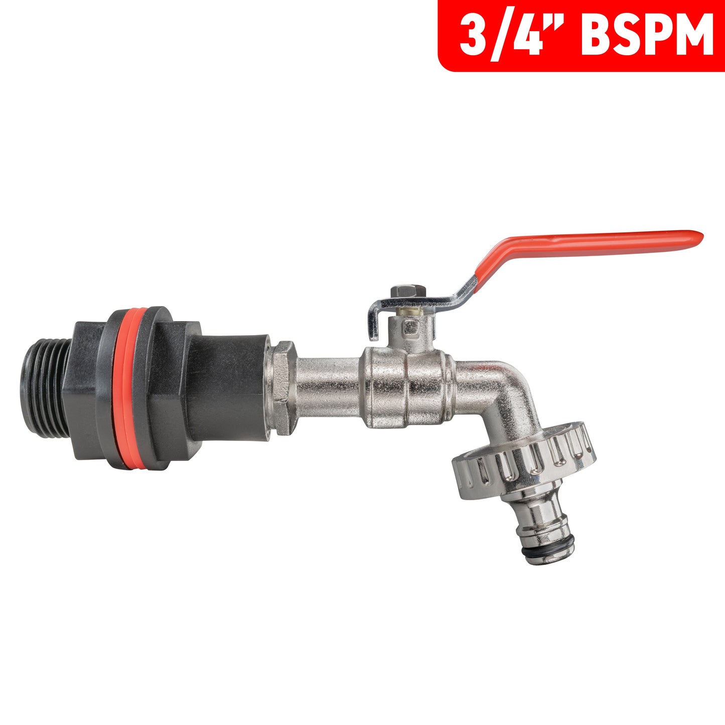 Water Butt Kit 3/4" with Quick Connect Lever Tap