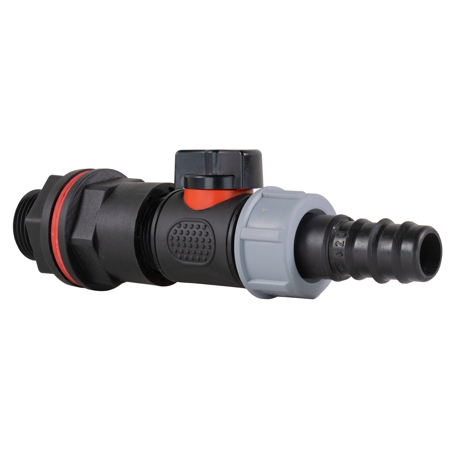Water Butt Kit 3/4" with In-Line Valve + 3/4" Barb and Drill Bit