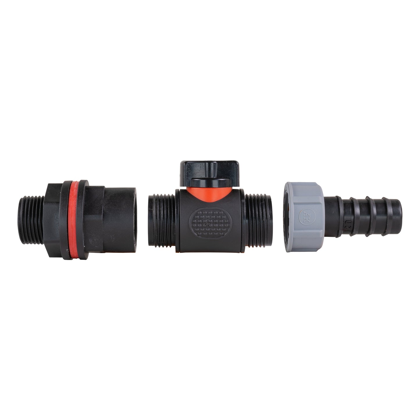 Water Butt Kit 3/4" with In-Line Valve + 3/4" Barb and Drill Bit