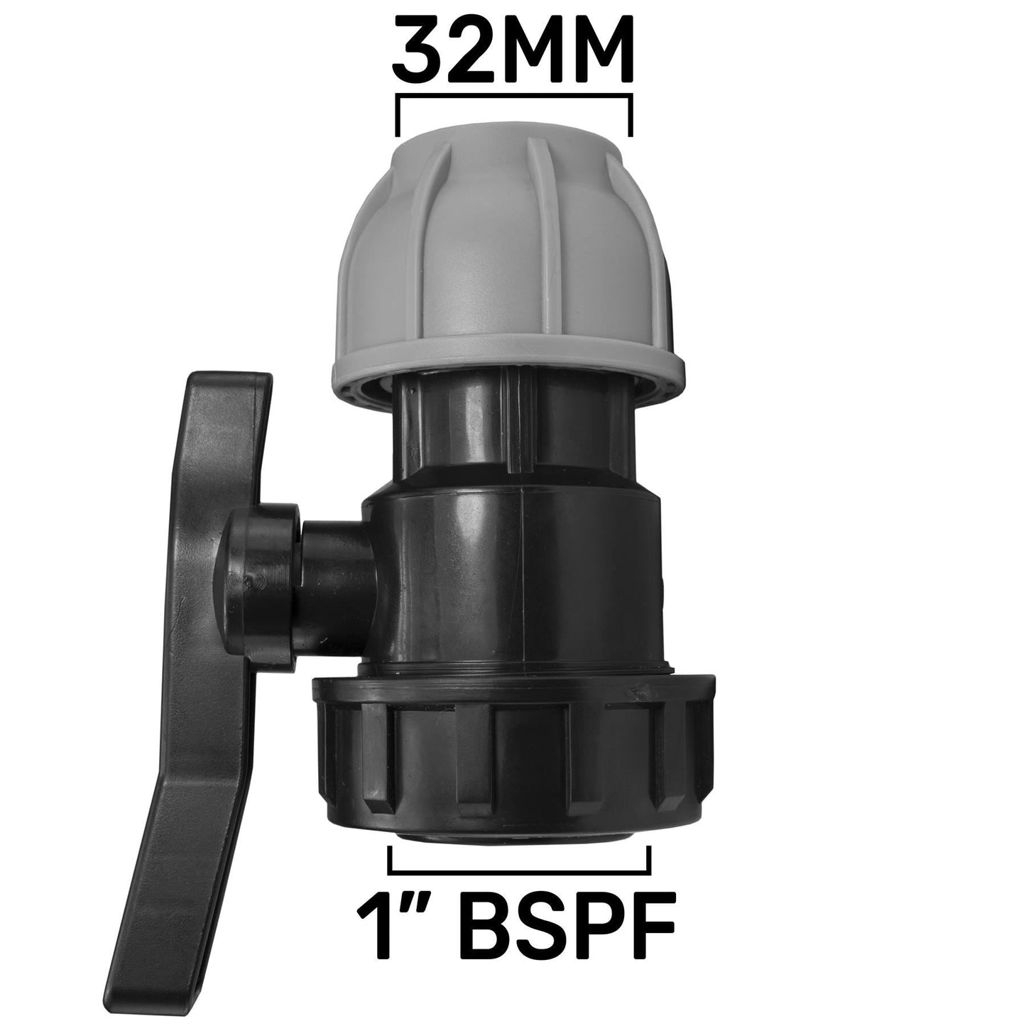 32mm MDPE Valve + Geka Type Claw Outlet