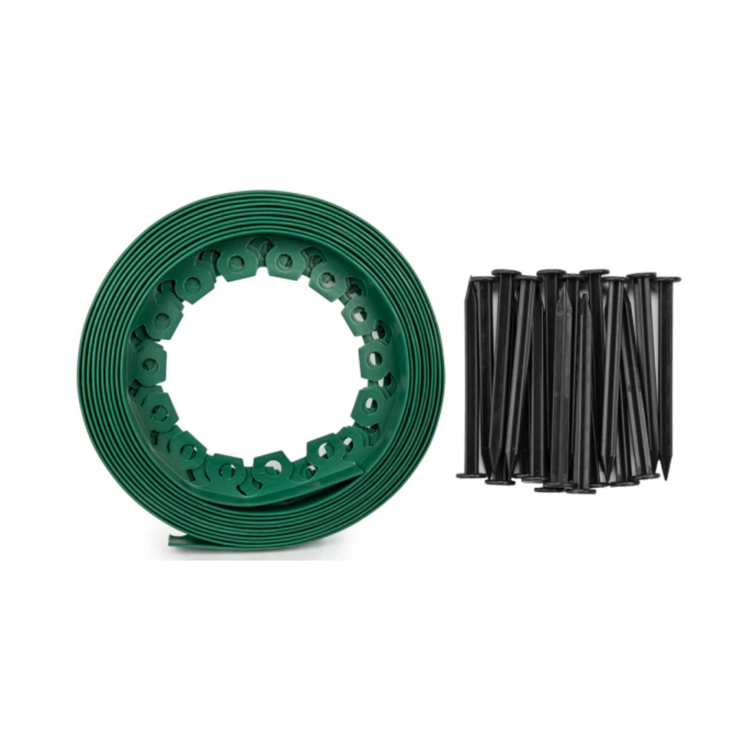 Lawn Border Set, Easy Border 50mm Green 10m with Pegs