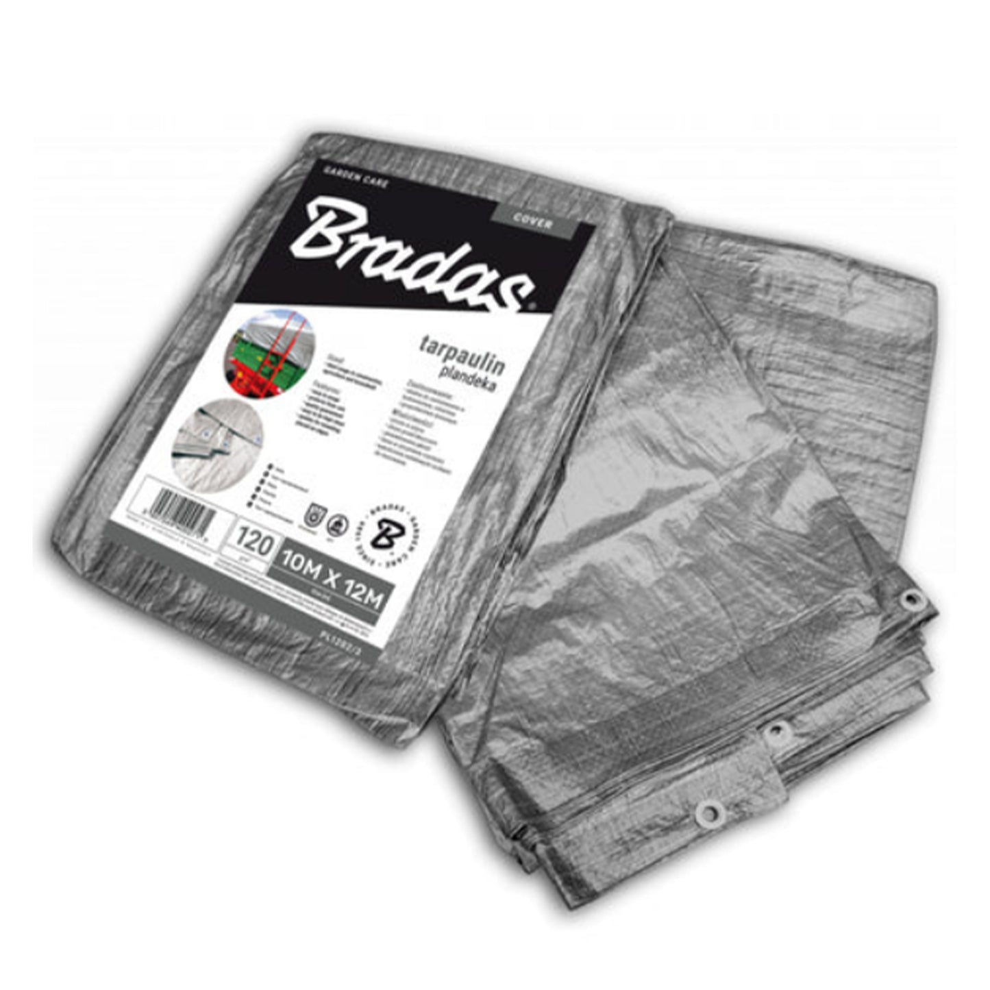 Silver M-Grade Tarpaulin 10m x 12m