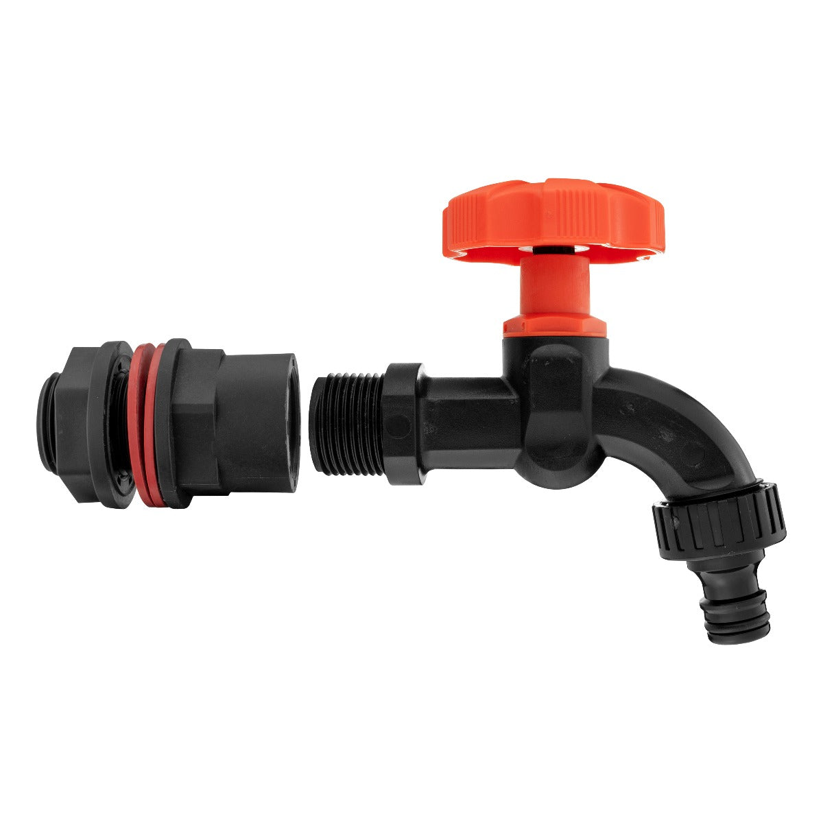 Water Butts Kit 1/2" With PP Black Tap and Drill Bit