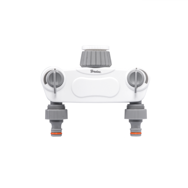 White Line Solid 2-Way Manifold with 1" or 3/4" Tap Valves