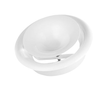 White Metal Extract Ceiling Valve 125mm - Anemostat SV