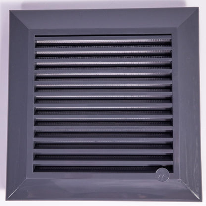 Louvre Vent Graphite Duo Smart 140/210 140mm X 210mm With Fly Mesh
