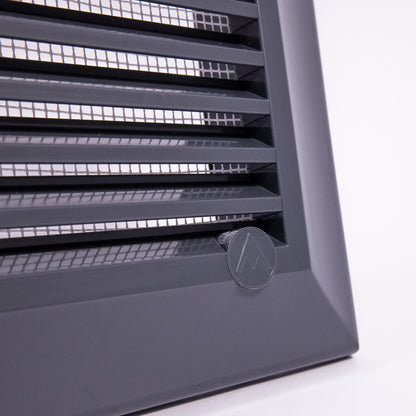 Louvre Vent Graphite Duo Smart 140/210 140mm X 210mm With Fly Mesh