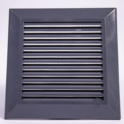 Louvre Vent Graphite Duo Smart 140/210 140mm X 210mm With Fly Mesh