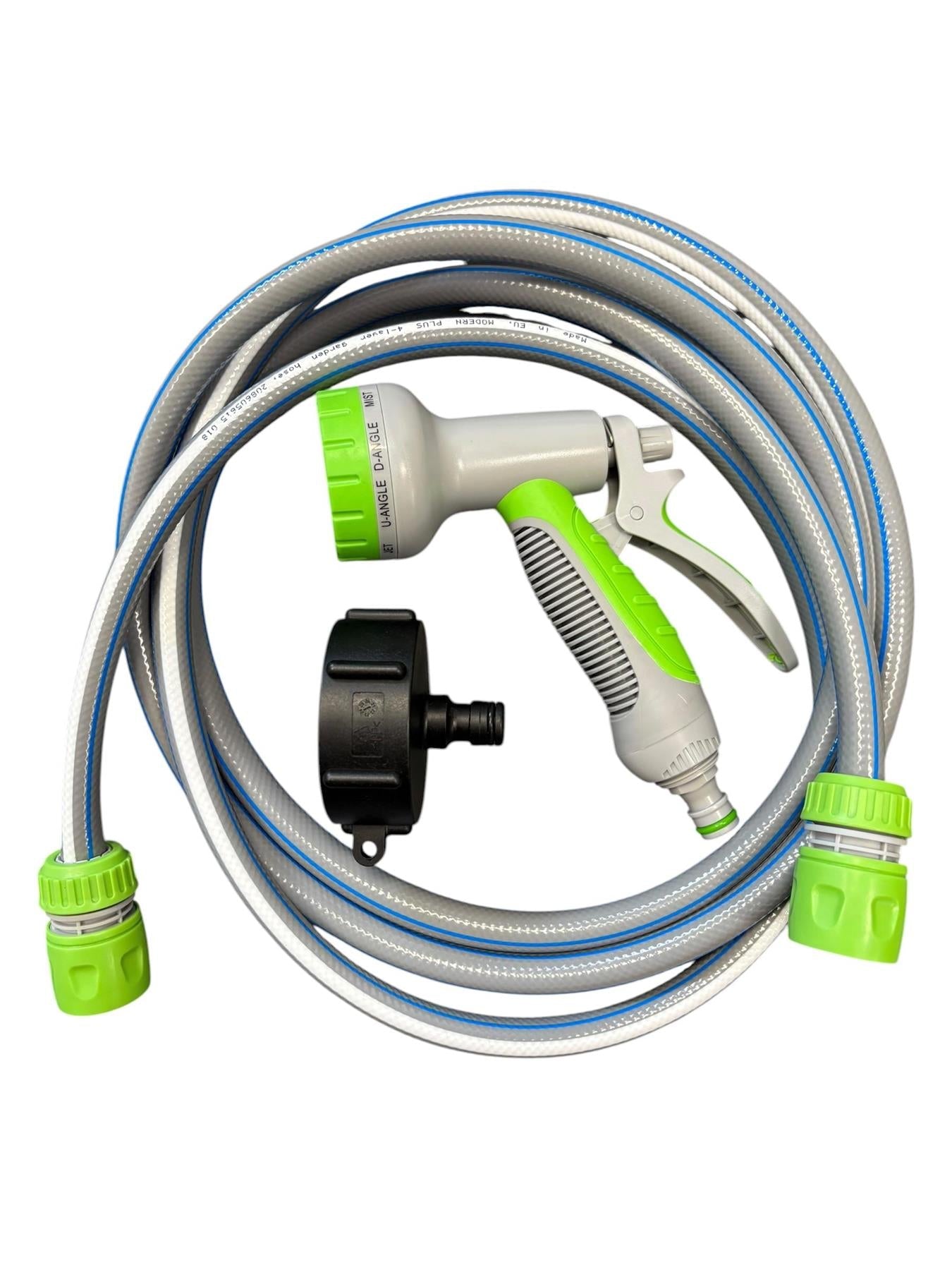 IBC Flexi Connection Kit Grey Hose with Lime Multi-Sprayer
